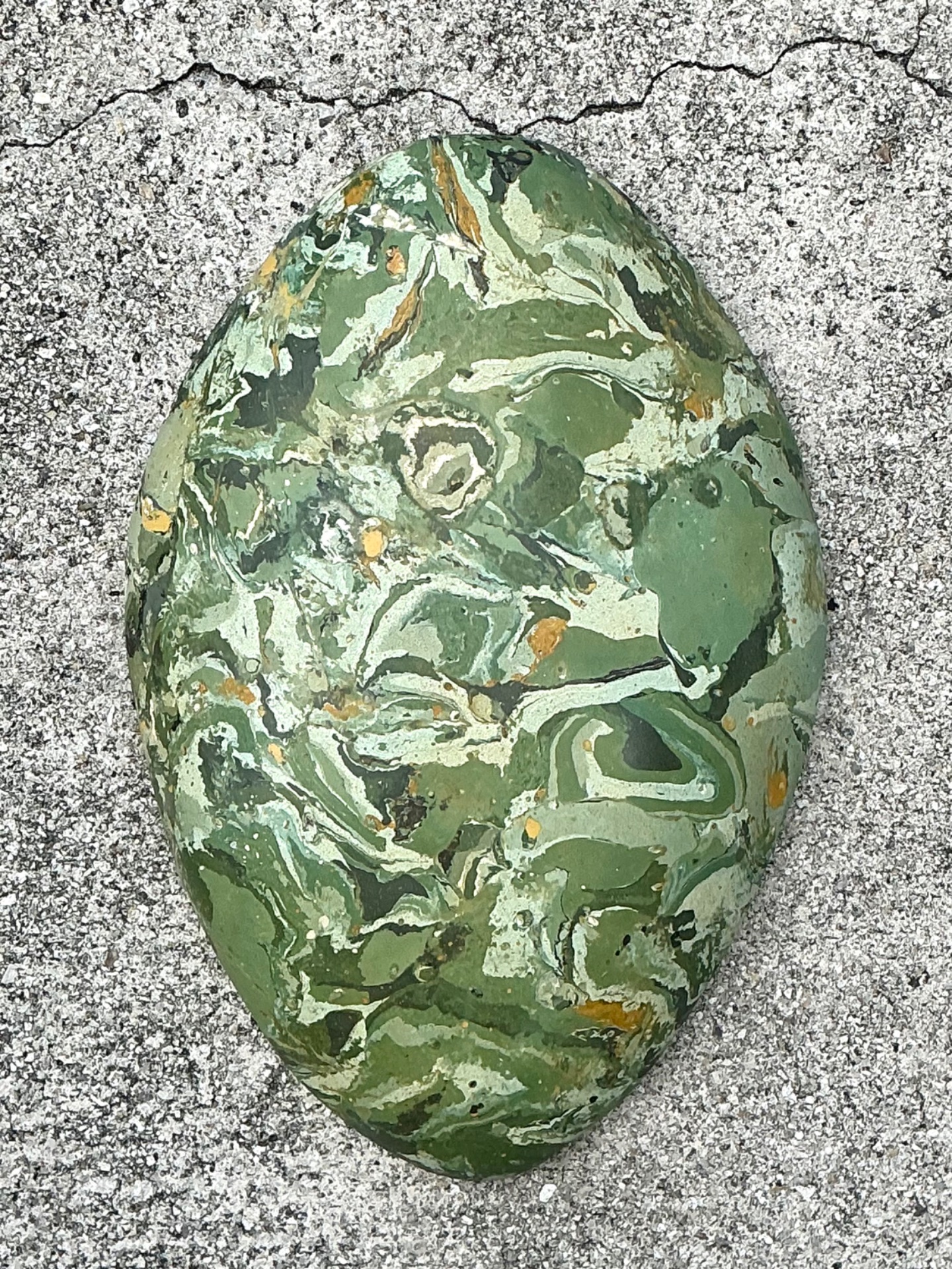 Vintage Italian Scagliola Pigmented Plaster Turtle Shell - 12.5W x 18.25H - Back view