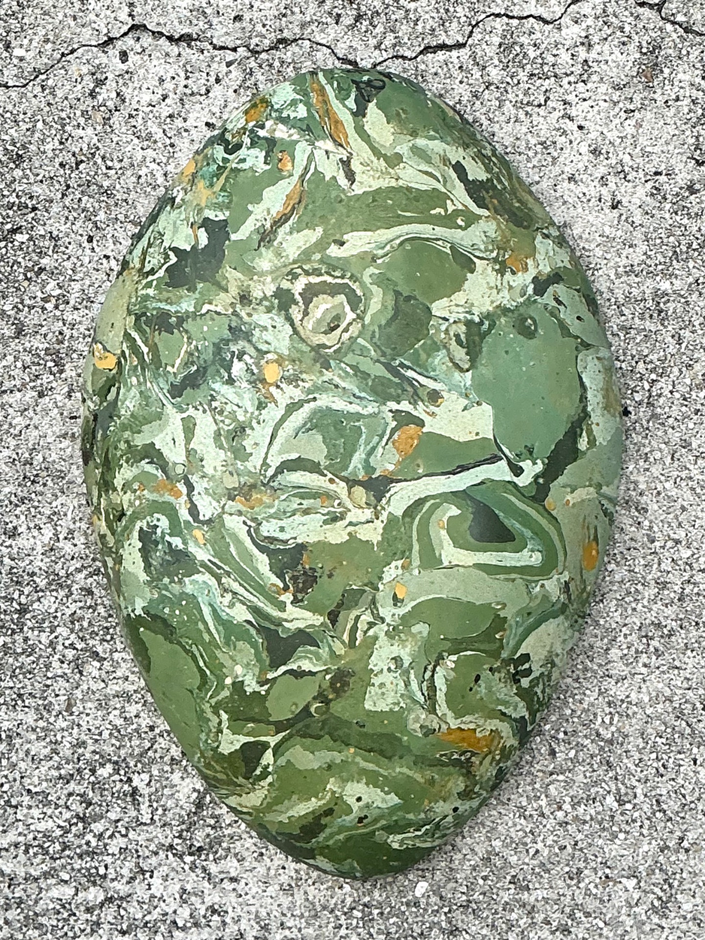 Vintage Italian Scagliola Pigmented Plaster Turtle Shell - 12.5W x 18.25H - Detail view