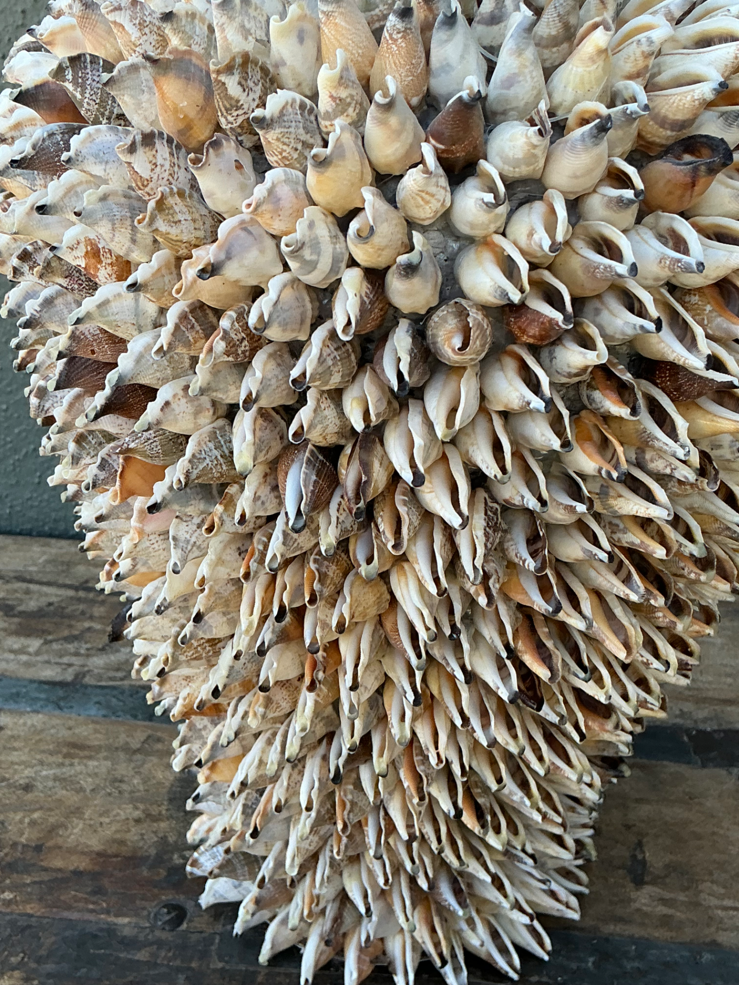 Vintage Shell Covered Sculpture - Top view