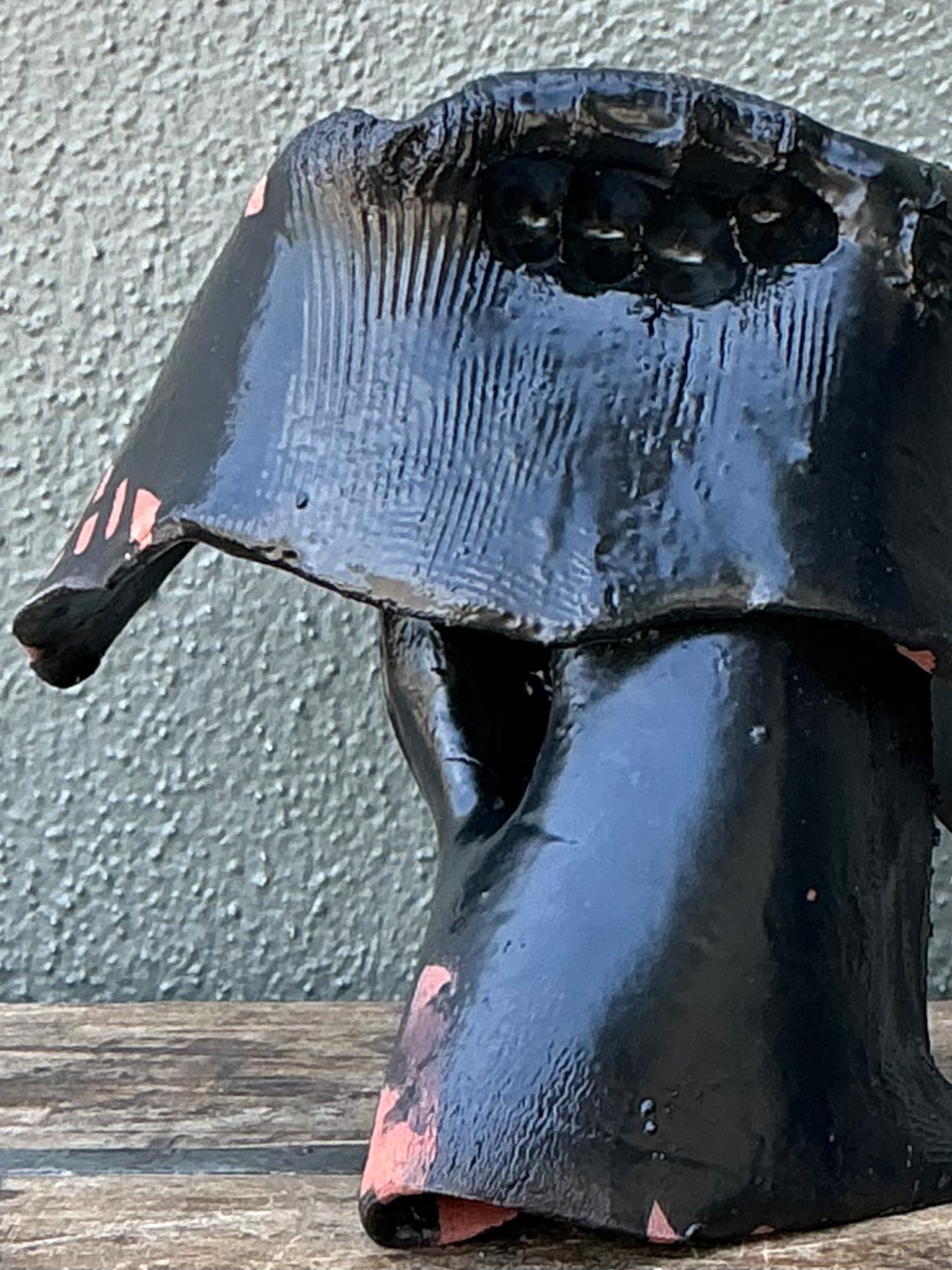 Vintage Ceramic Abstract Sculpture - Back view