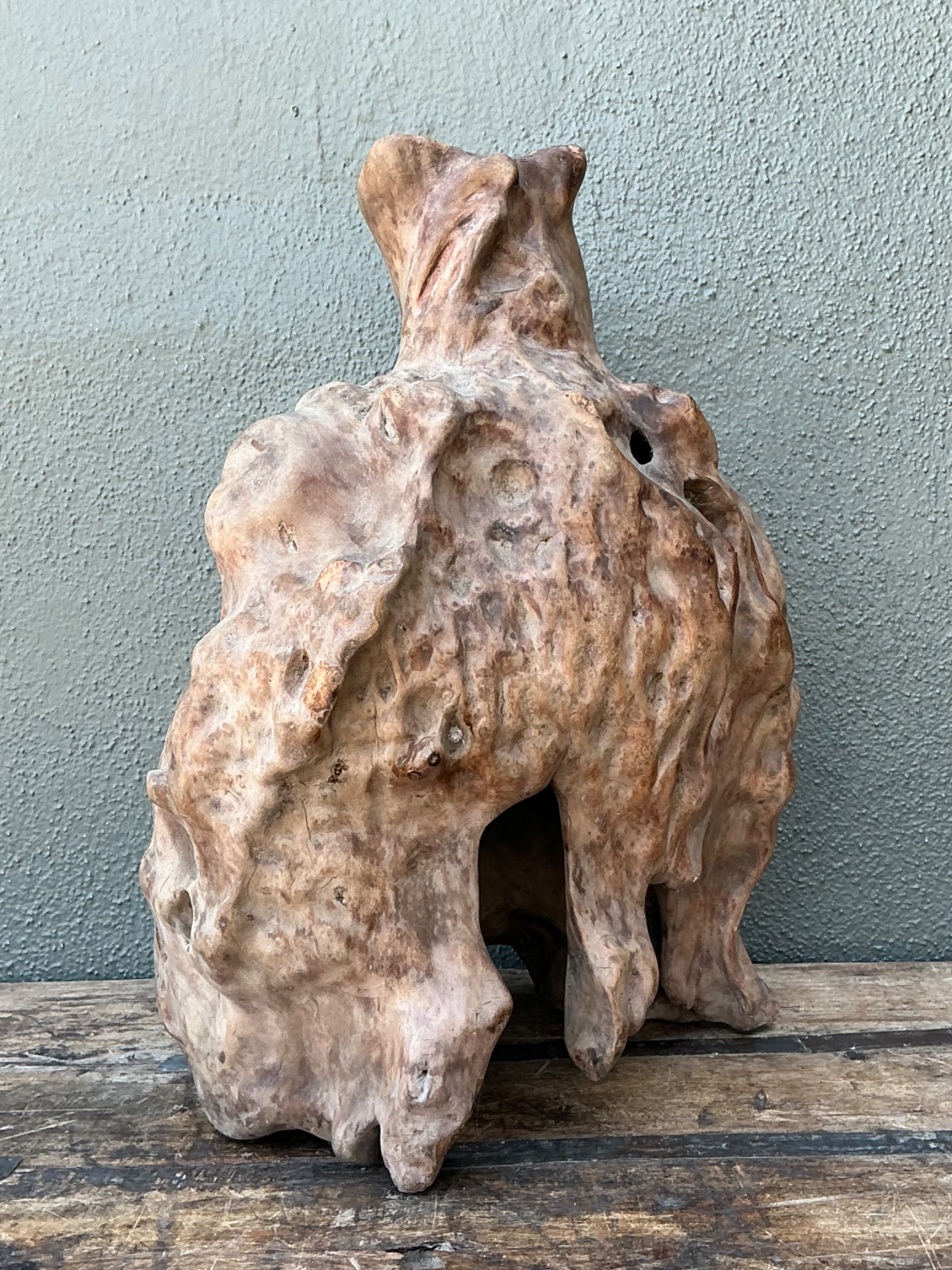 Vintage Organic Wood Knot Sculpture - Detail view