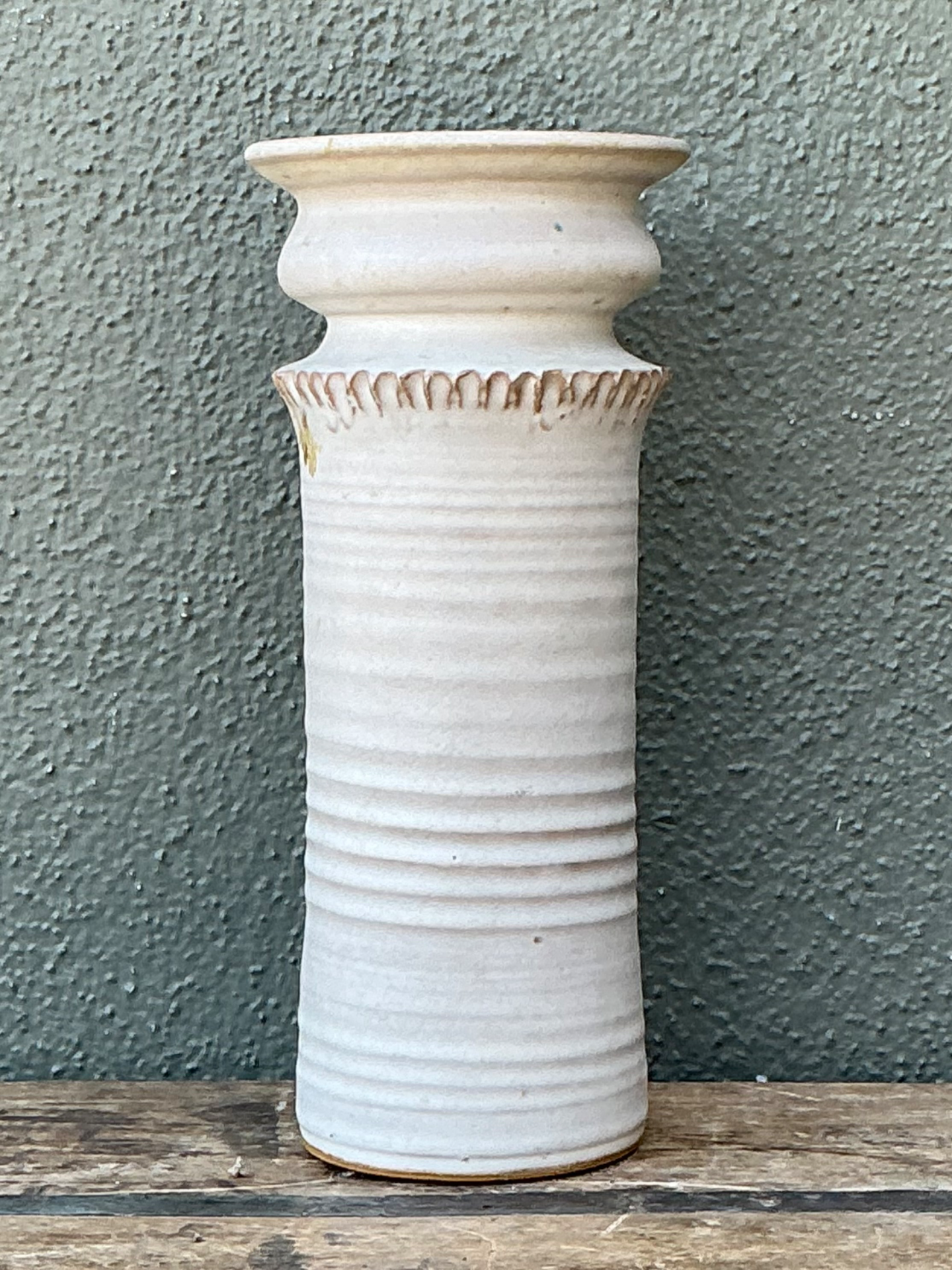 Vintage Handcrafted Ceramic Vase - Detail view