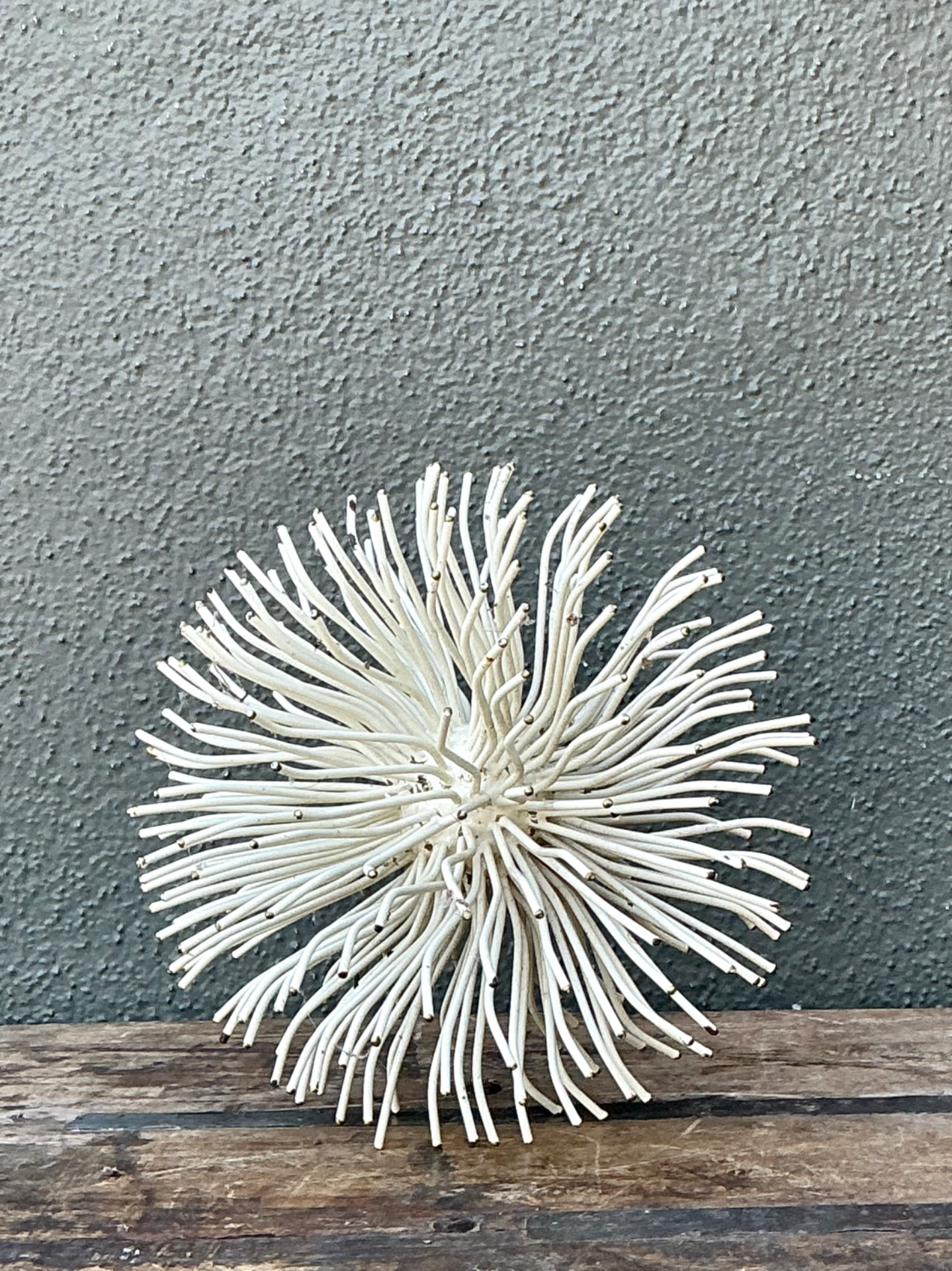 Vintage Metal Wire Form Sculptural Sphere - Side view