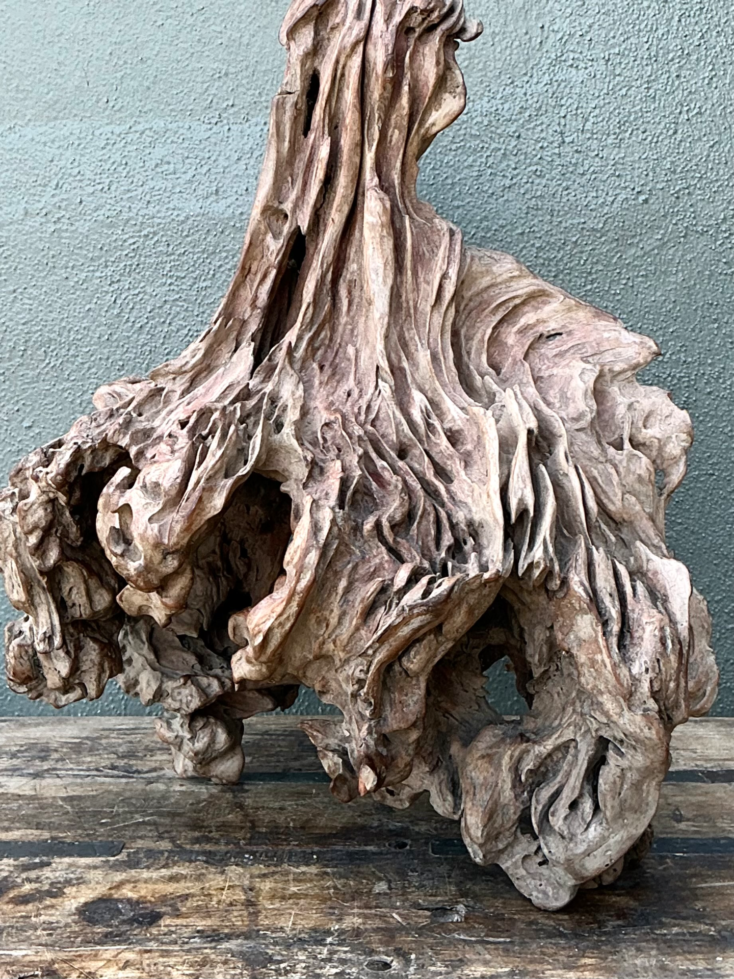 Vintage Organic Driftwood Decorative Object - Back view