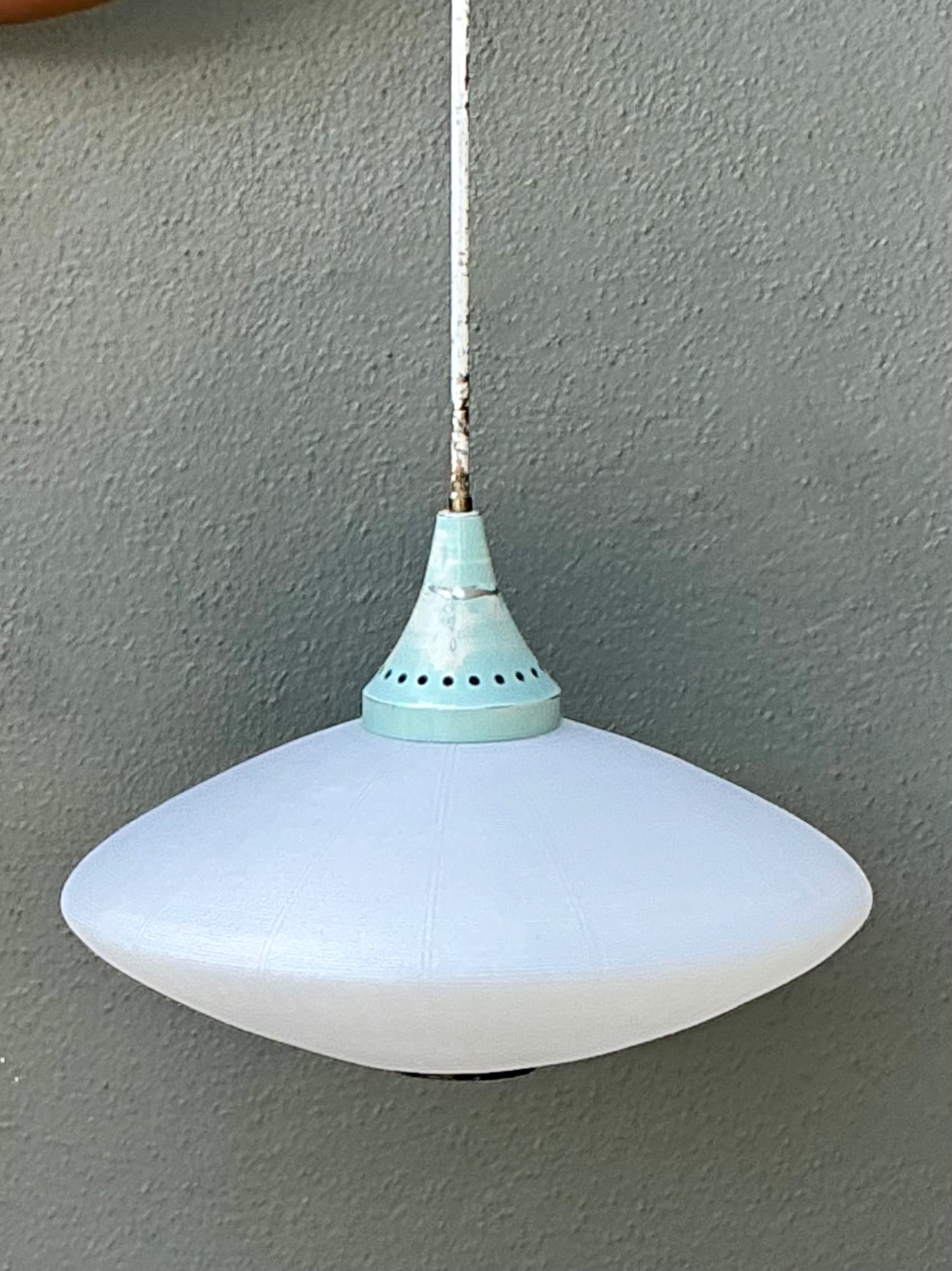 Vintage Mid-Century Modern Pendant Lamp - Side view