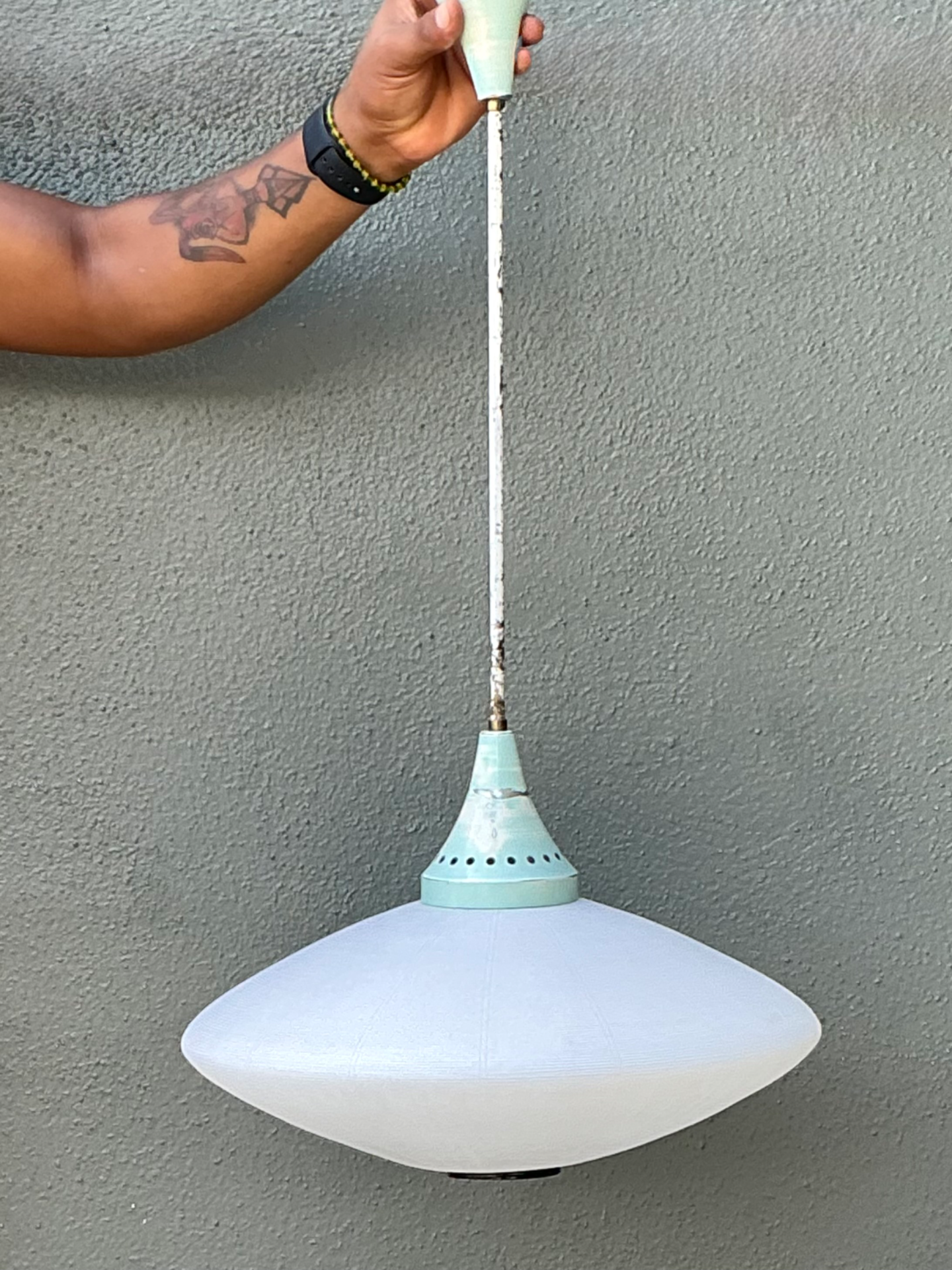 Vintage Mid-Century Modern Pendant Lamp - Back view