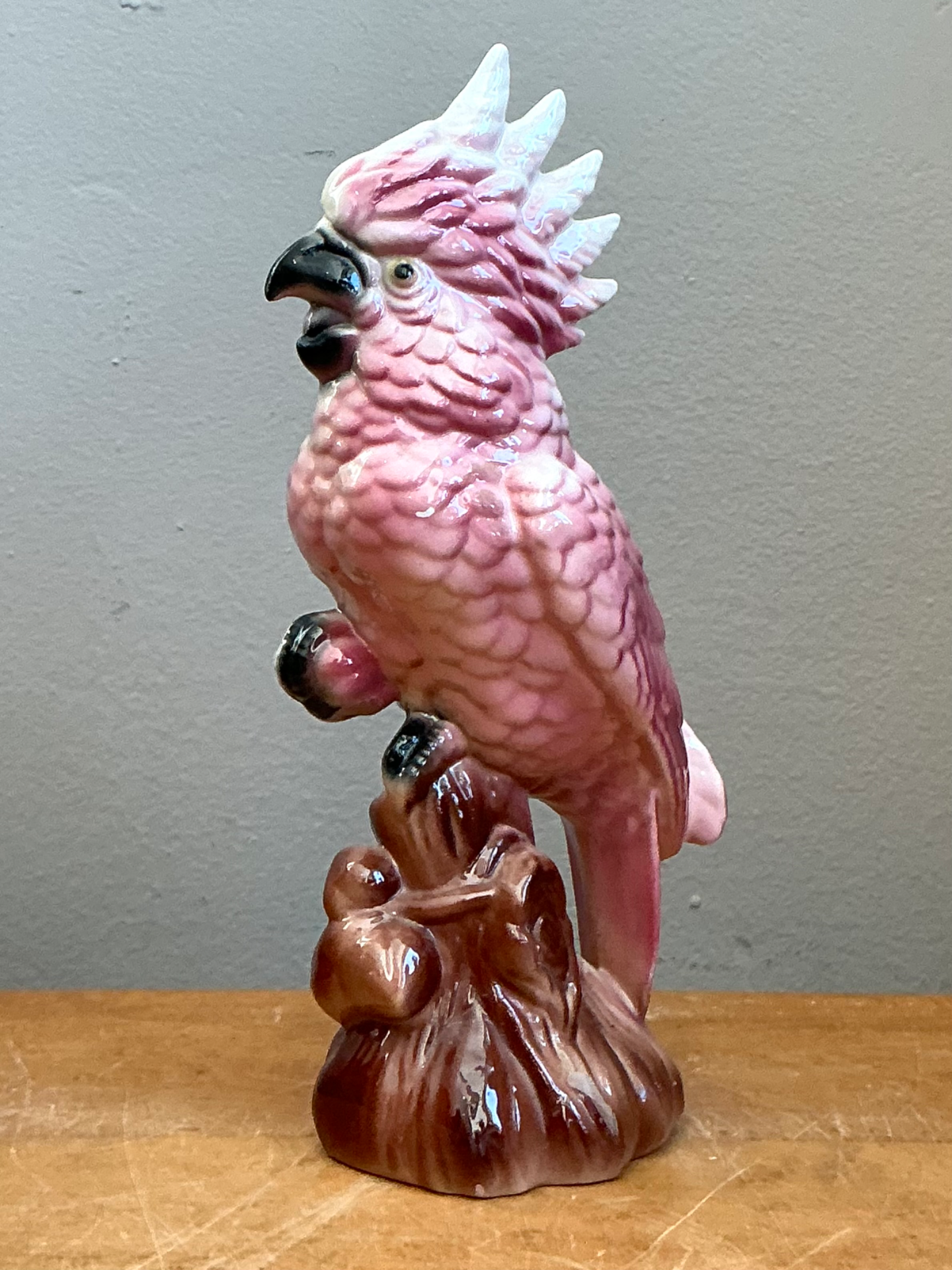 Vintage Ceramic Cockatoo Figurine - Top view