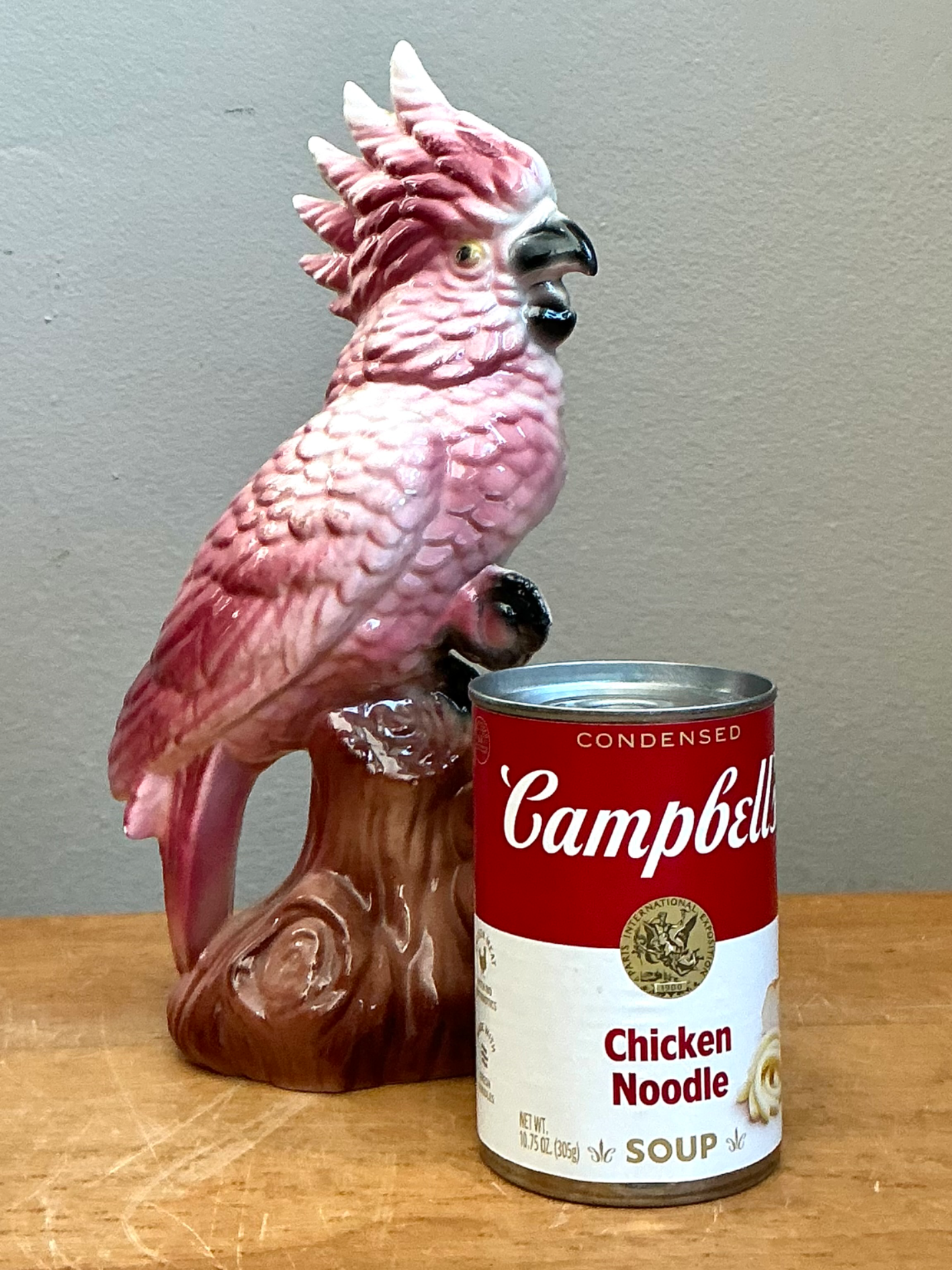 Vintage Ceramic Cockatoo Figurine - Back view