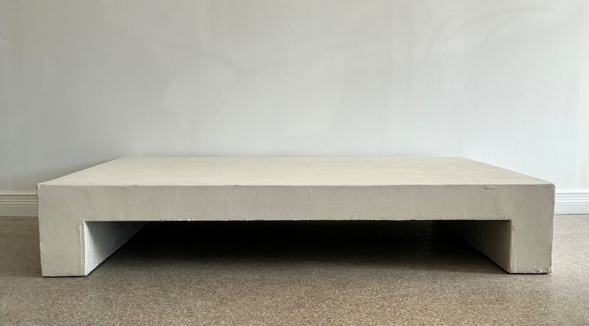 Vintage Cement Low Profile Table - Back view