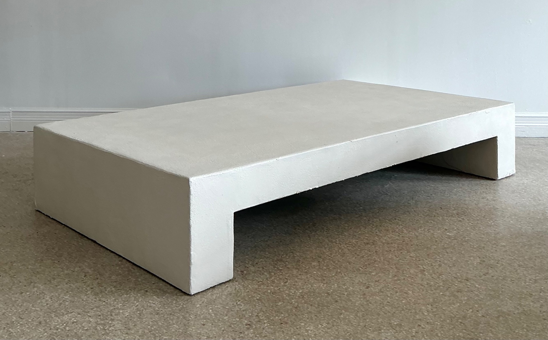 Vintage Cement Low Profile Table - Side view