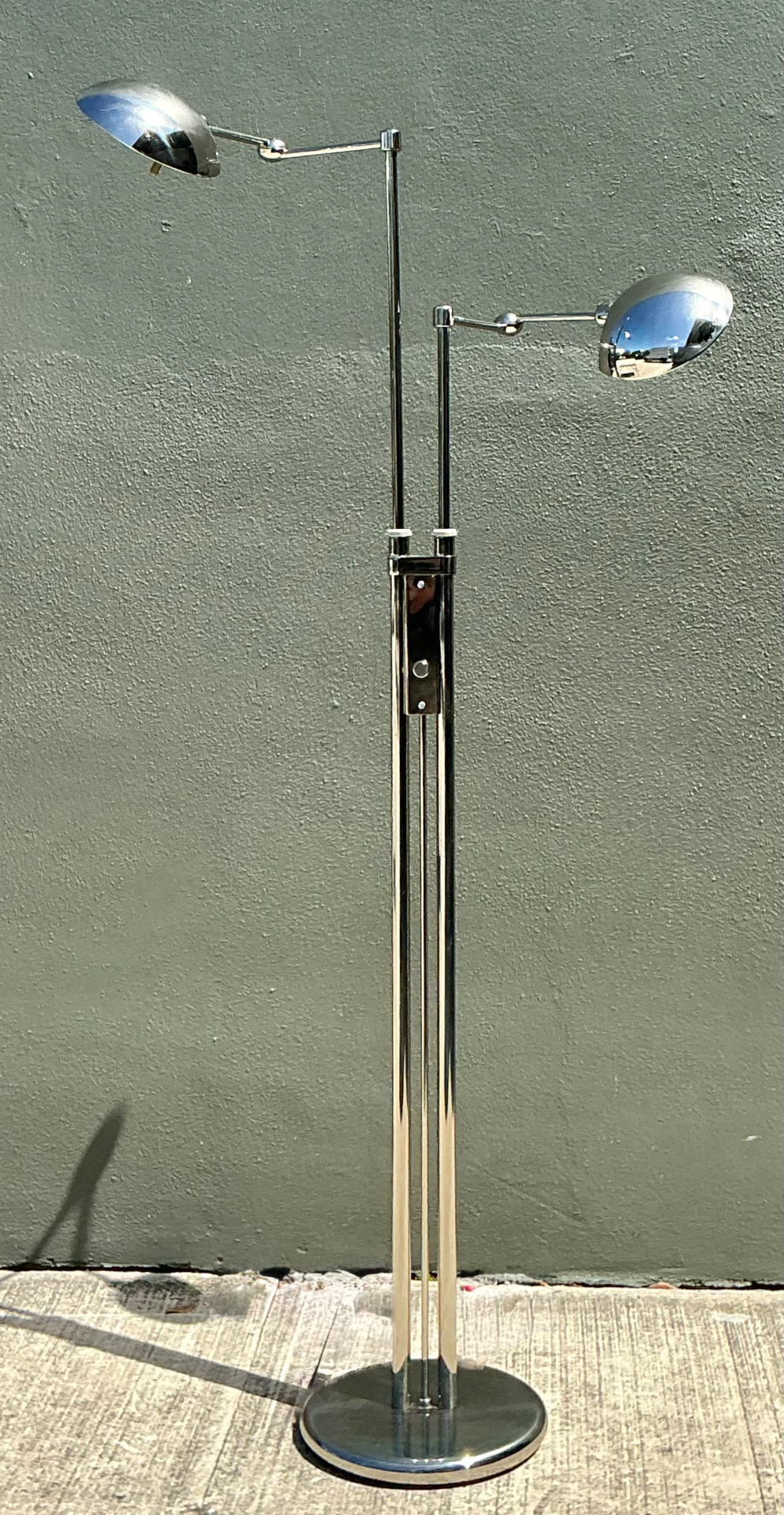 Holtkoetter Leutchen Chrome Dual Head Floor Lamp - Side view