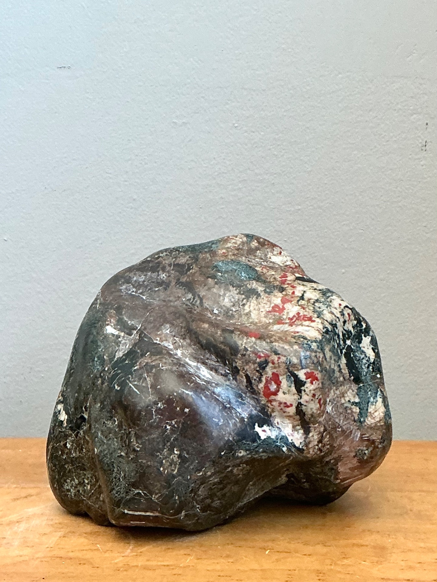 Vintage Polished Jasper Rock - Back view