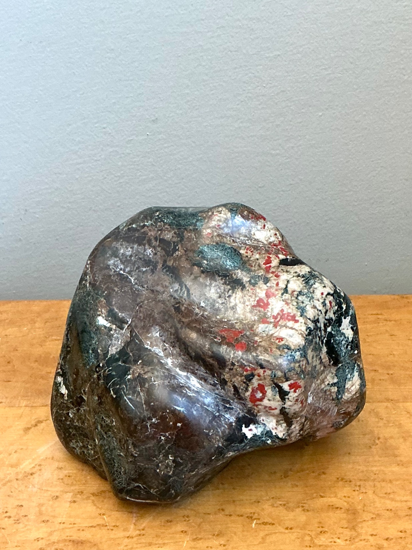 Vintage Polished Jasper Rock - Top view