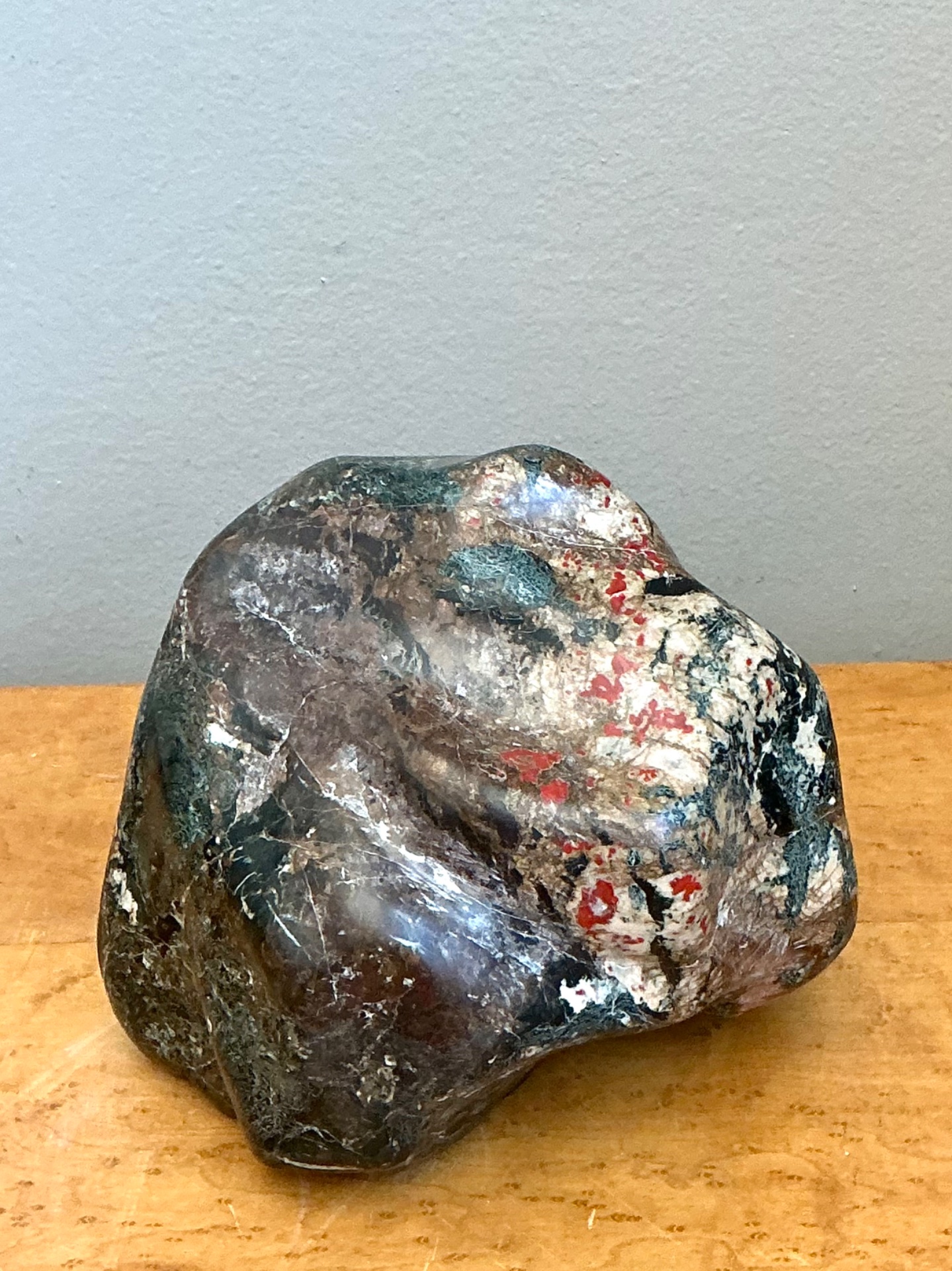 Vintage Polished Jasper Rock - Back view