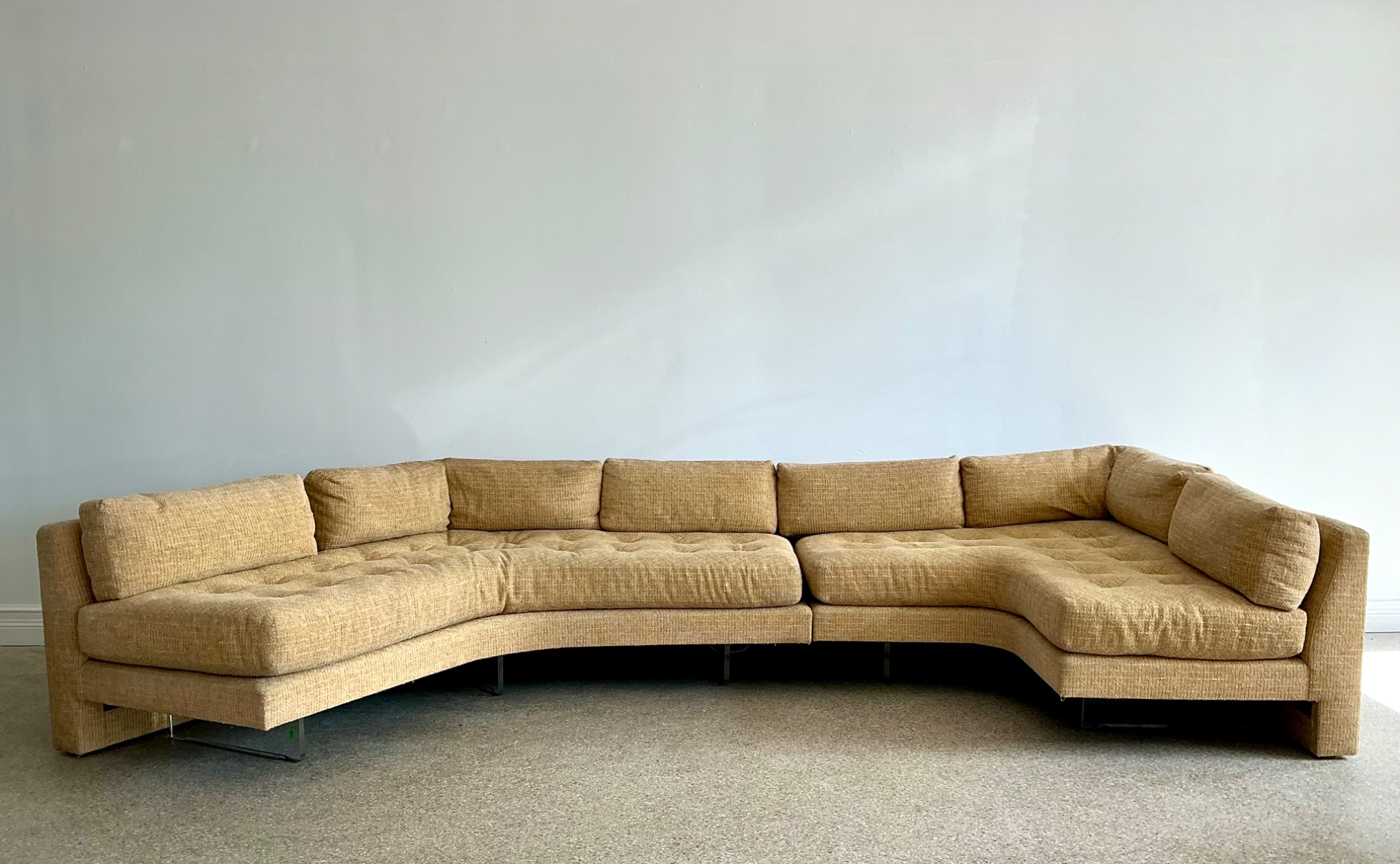 Vintage 1980s Sectional Sofa After Kagan For Preview - Back view