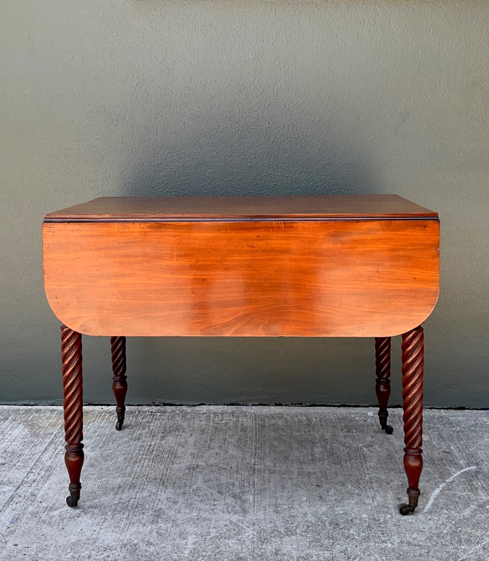 Vintage Mahogany Drop Leaf Table - Mahogany, 35.75W x 28.5H - Top view