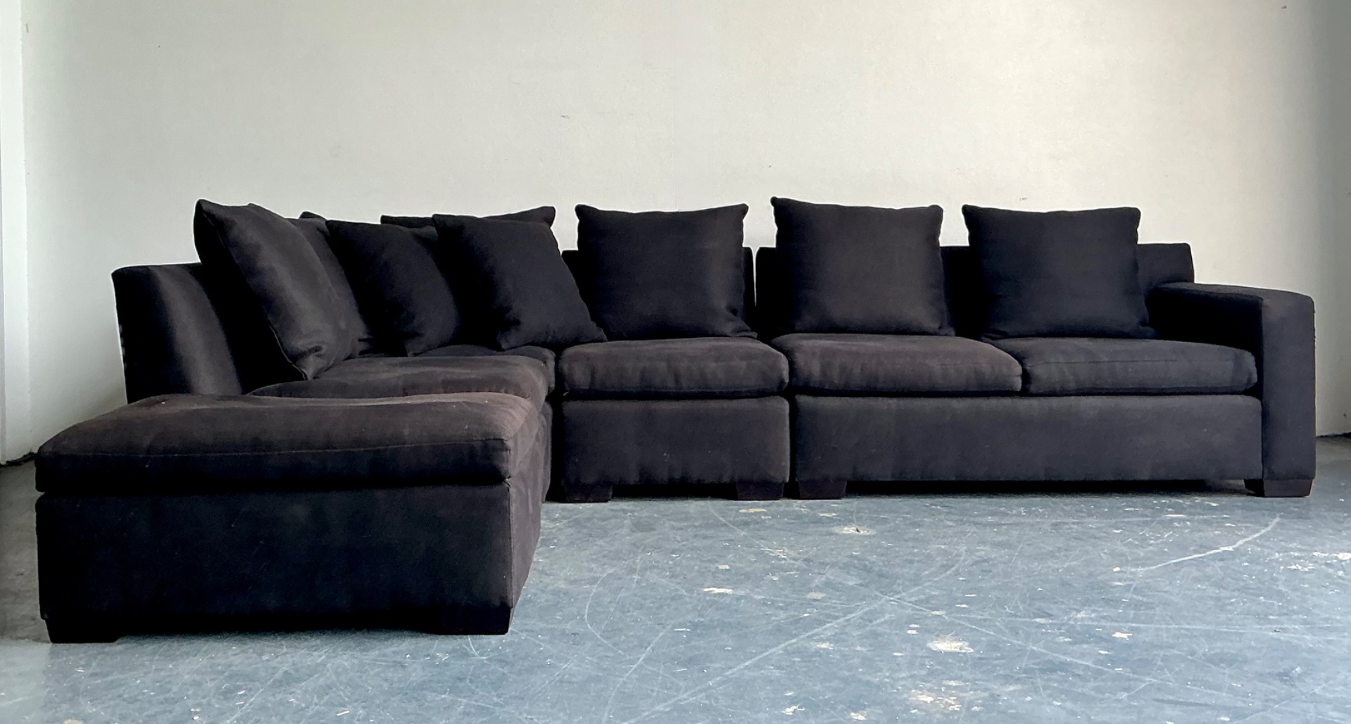 Vintage Ralph Lauren Upholstered Modular Sectional Sofa - Side view