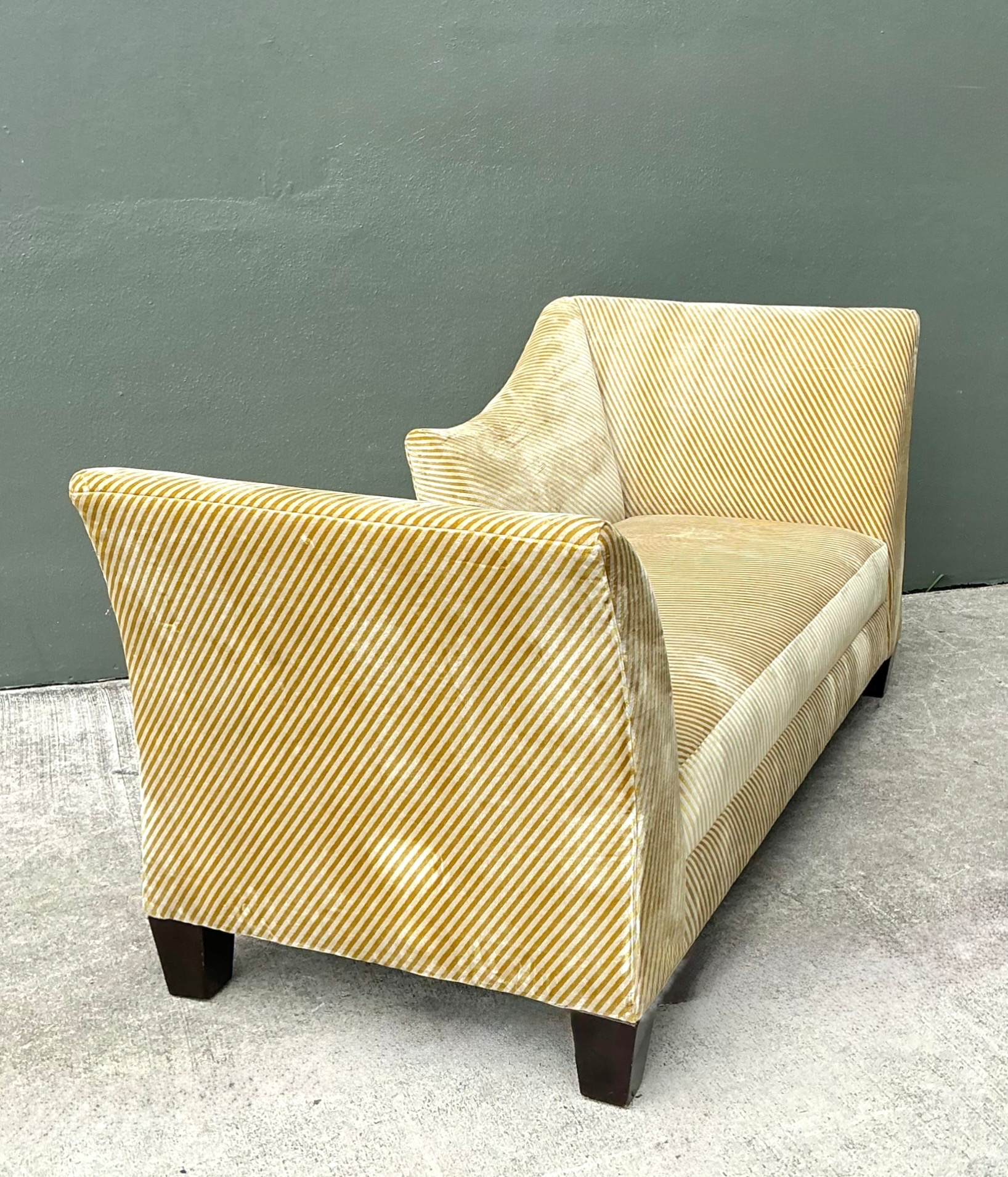 Vintage Striped Kelly Wearstler Velvet Chaise Lounge - Detail view