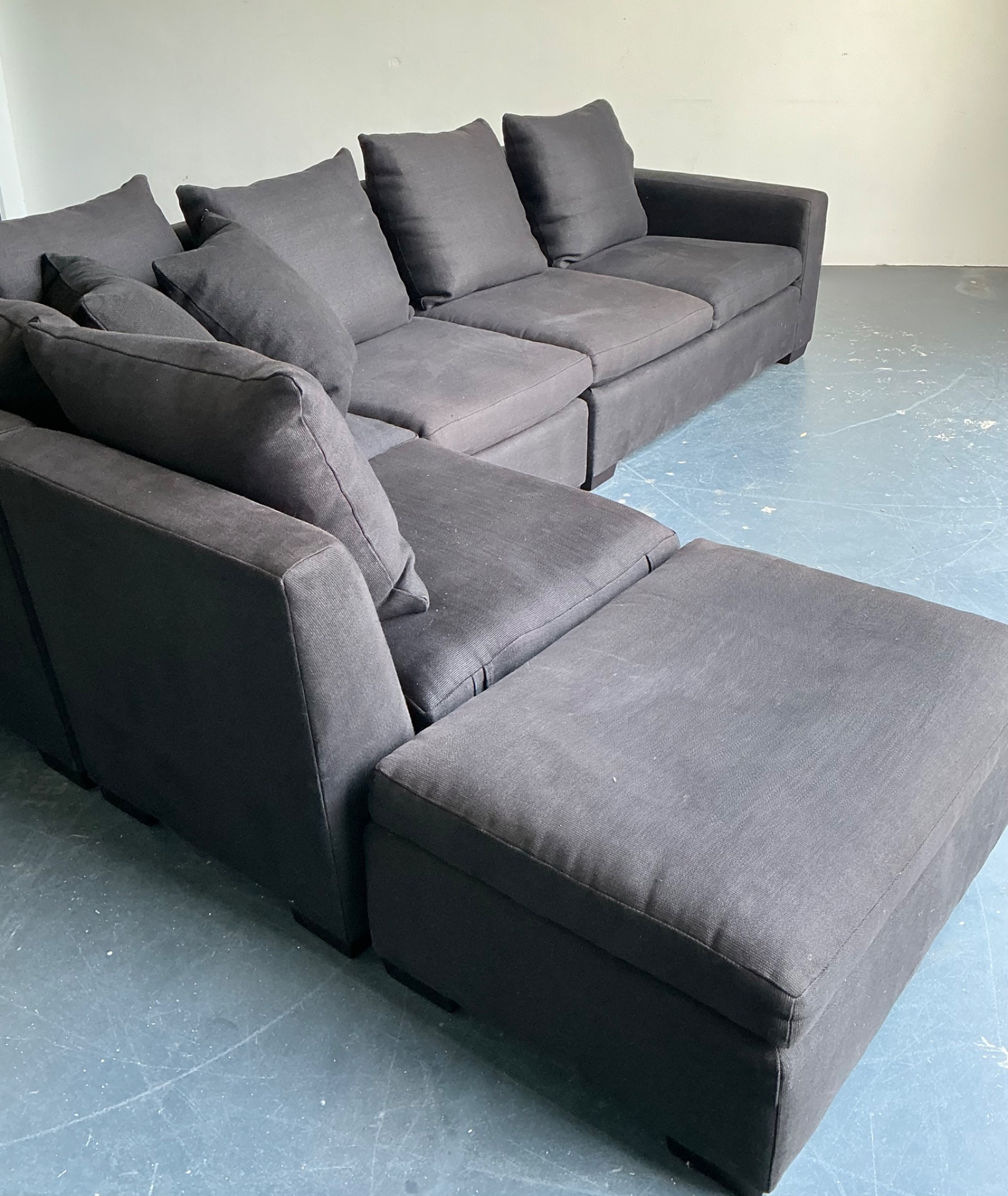 Vintage Ralph Lauren Upholstered Modular Sectional Sofa - Back view