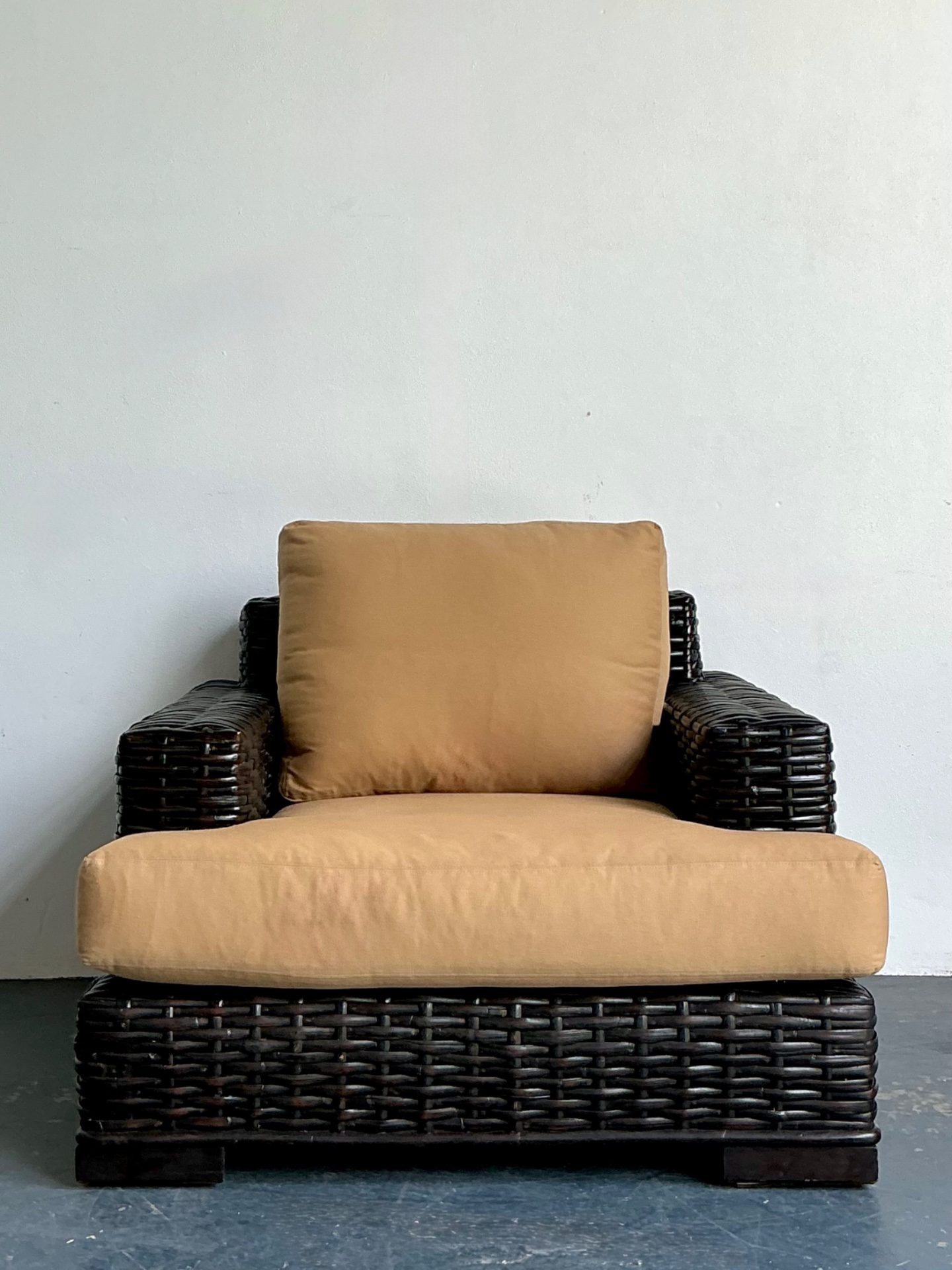 Vintage Ralph Lauren “Modern Organic” Woven Rattan Lounge Chair - Side view