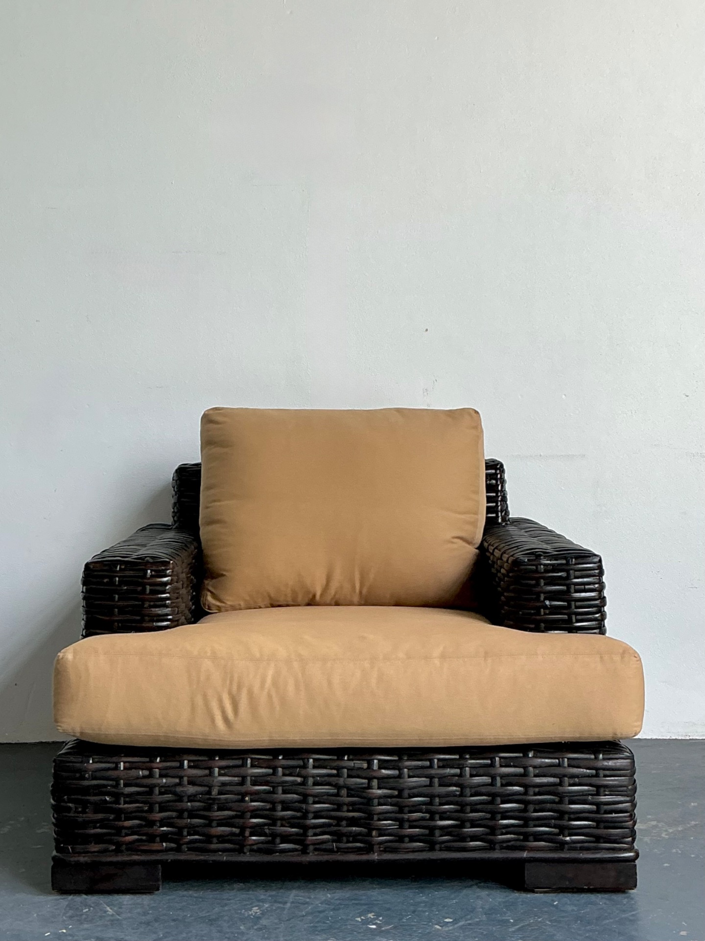 Vintage Ralph Lauren “Modern Organic” Woven Rattan Lounge Chair - Top view