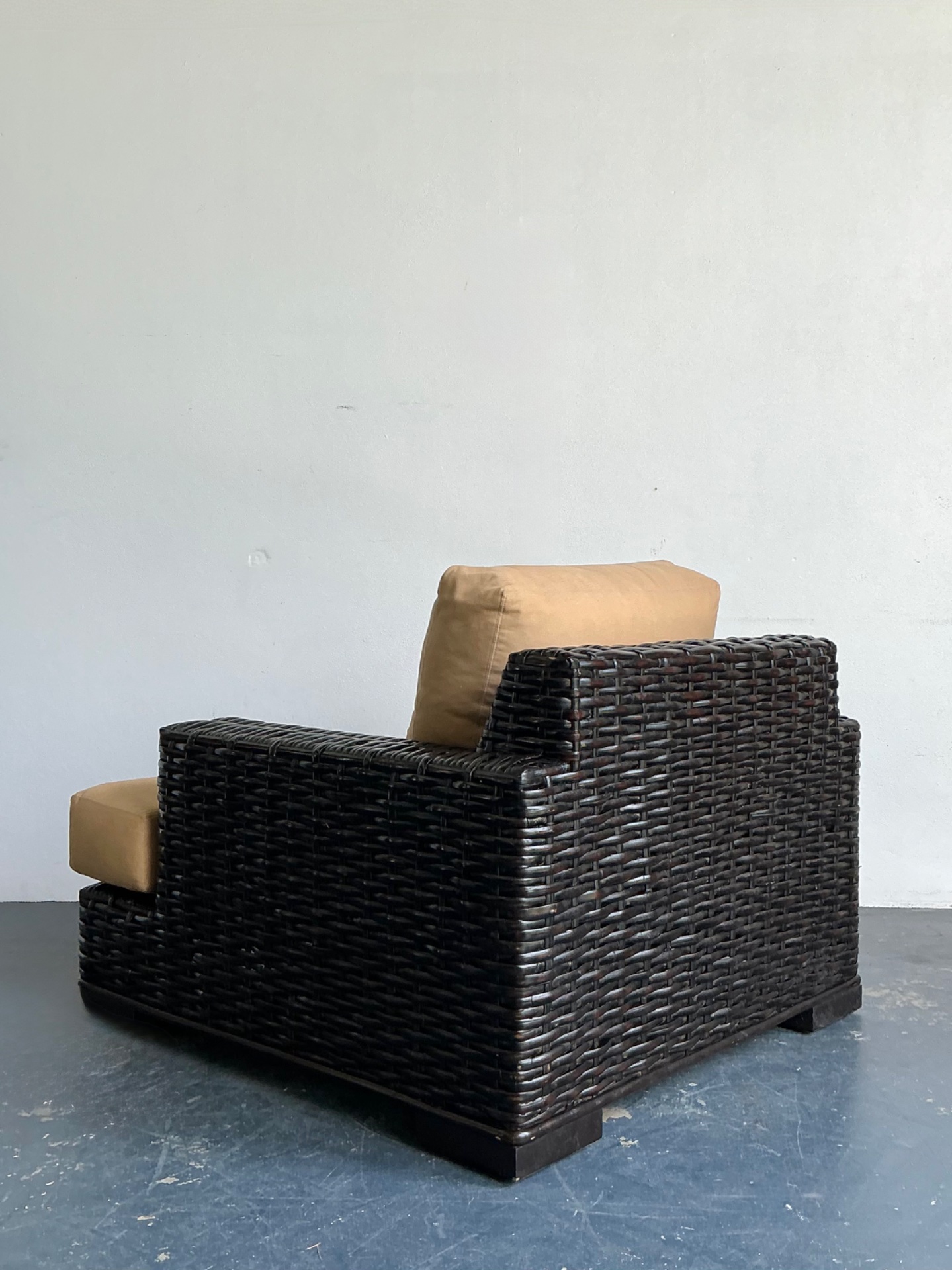 Vintage Ralph Lauren “Modern Organic” Woven Rattan Lounge Chair - Detail view