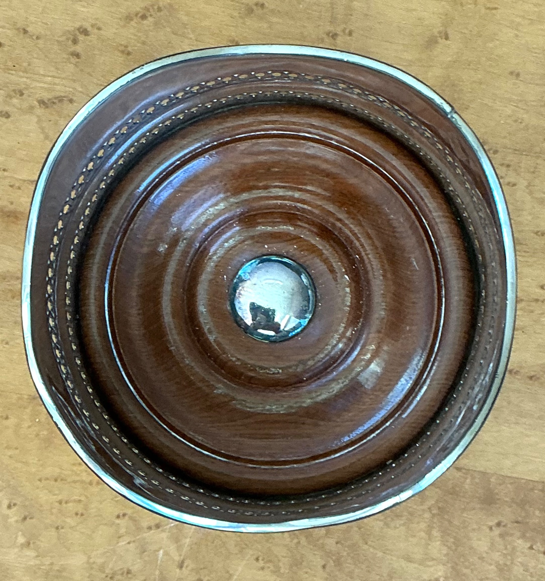 Vintage Silverplate Wine Coaster - Back view