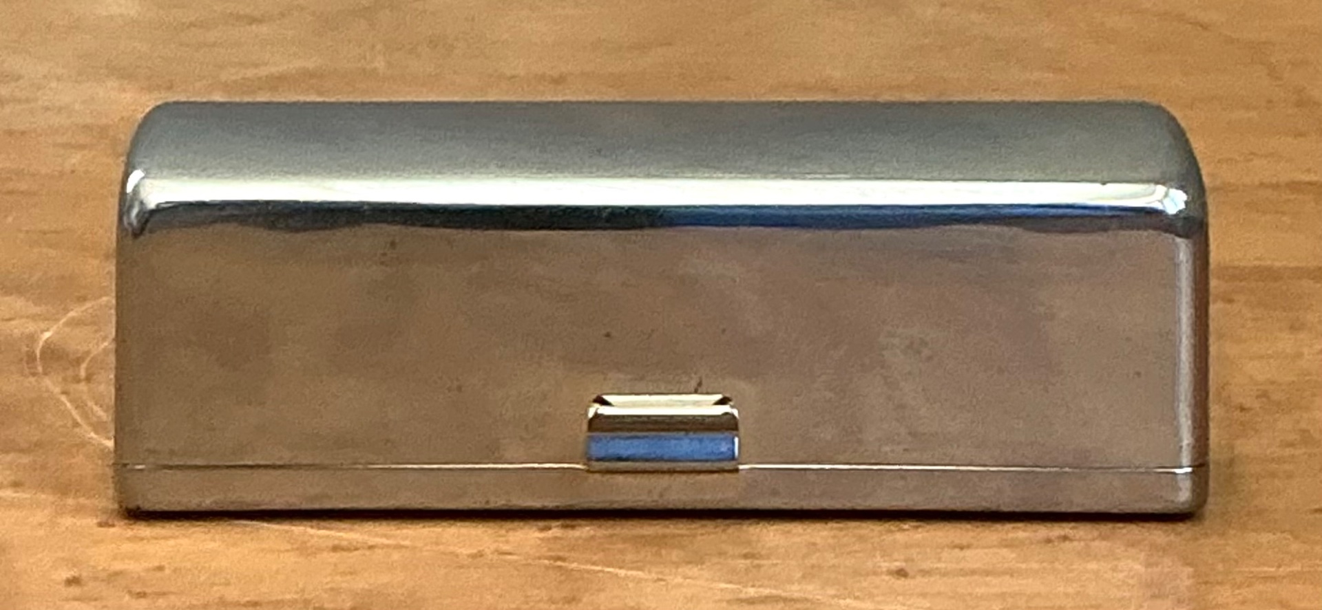 Vintage Engraved Metal Lipstick Case - Back view