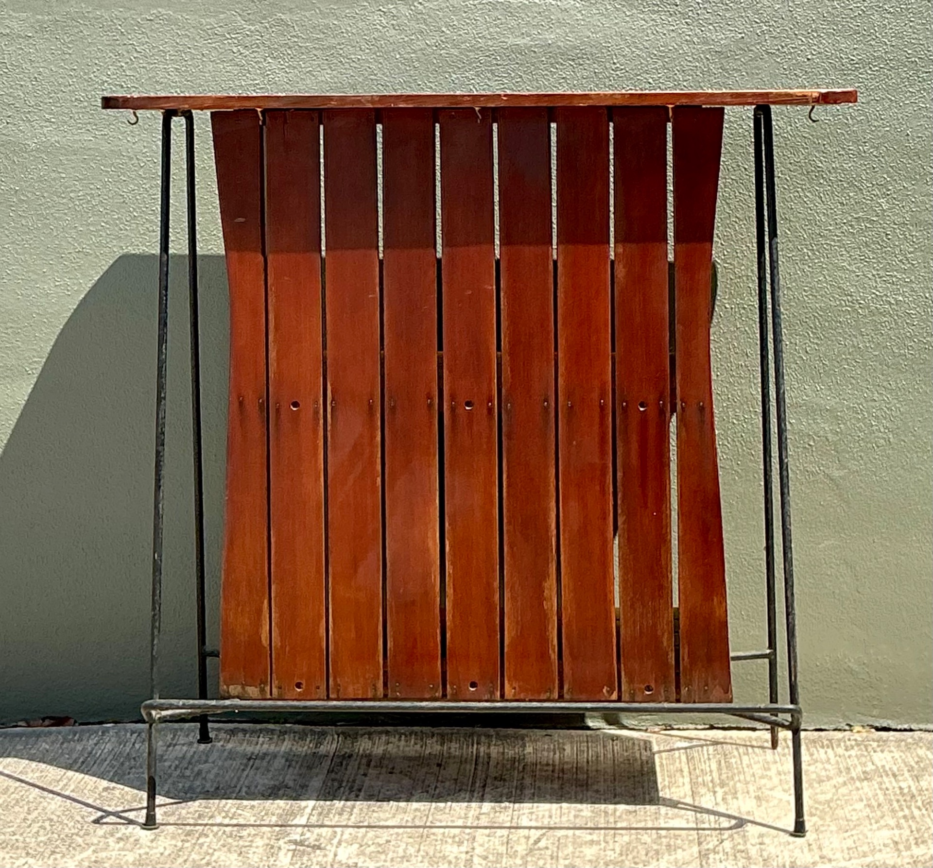 Vintage Mid-Century Modern Wood Bar - Detail view