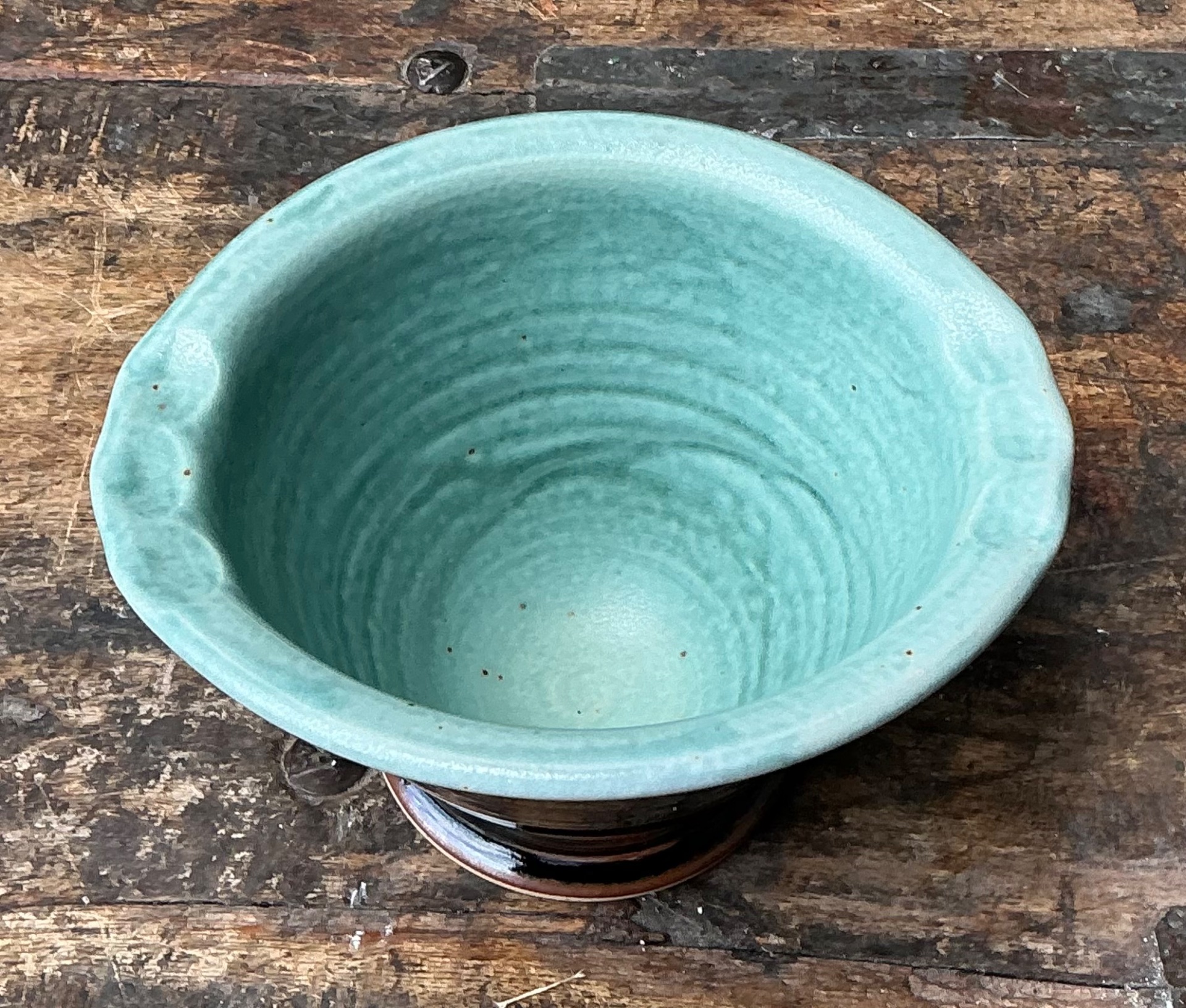 Vintage Studio Pottery Ceramic Bowl - Top view