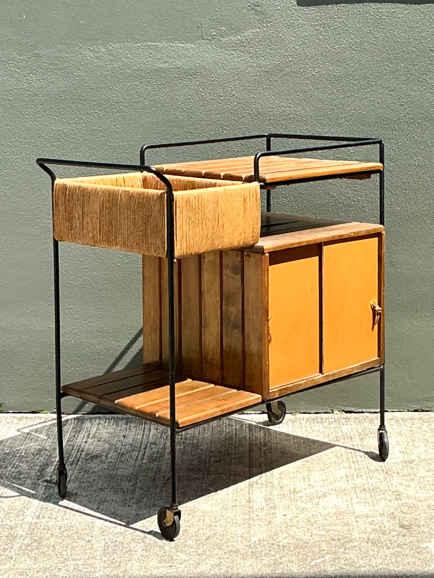 Vintage Mid-Century Modern Bar Cart - Top view