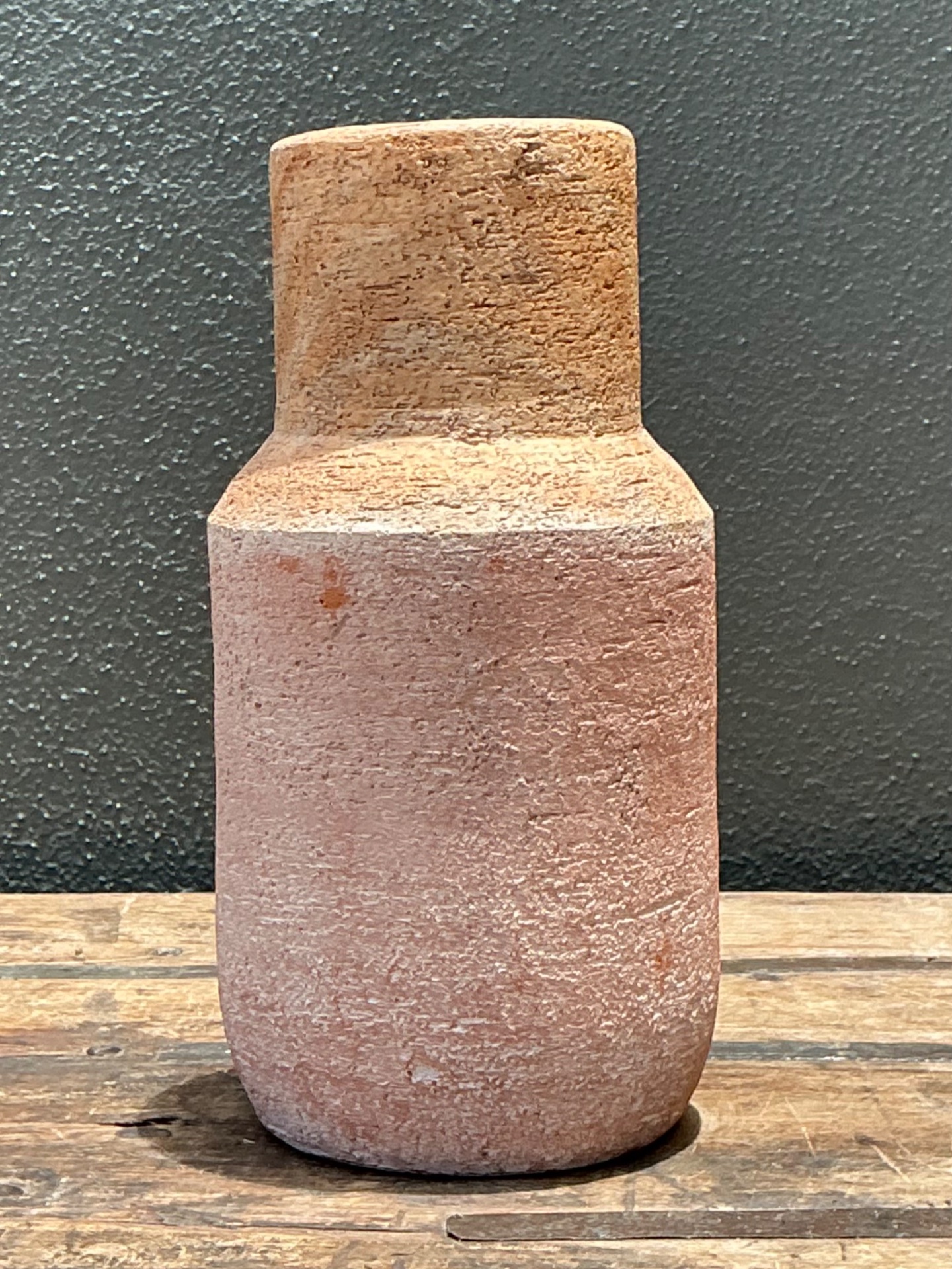 Vintage Studio Pottery Vase - Terracotta, 6W x 12H - Detail view