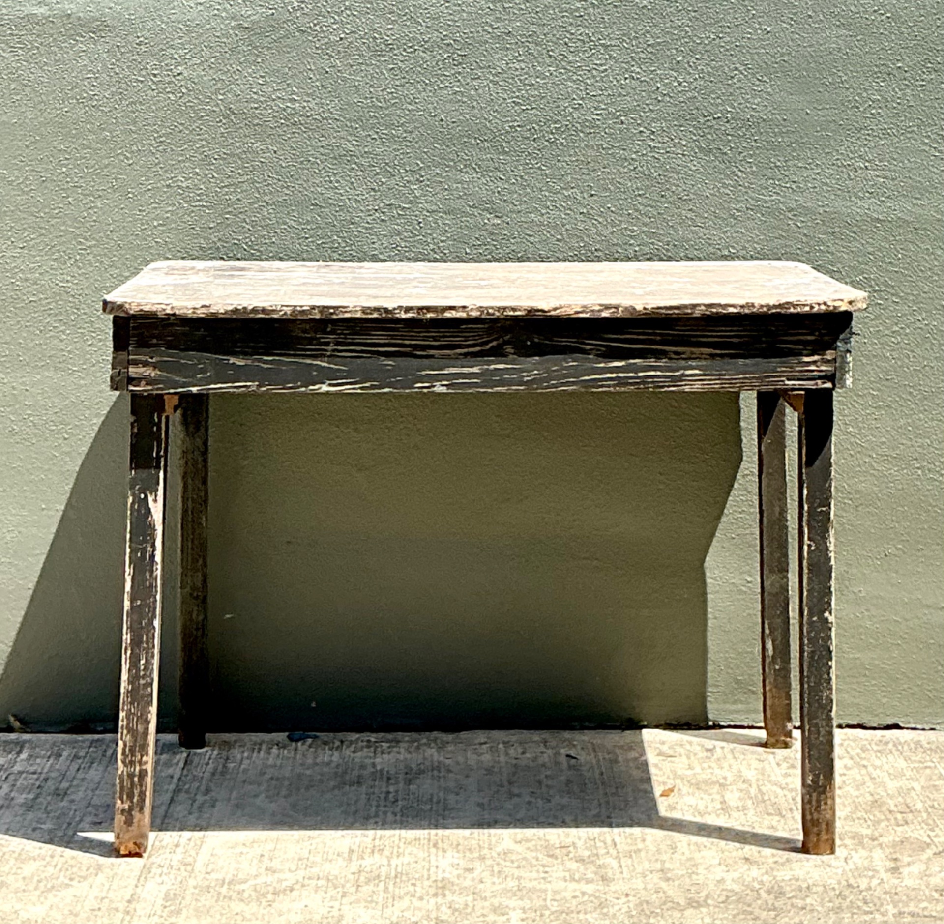 Vintage Farmhouse Style Wood Table - Back view