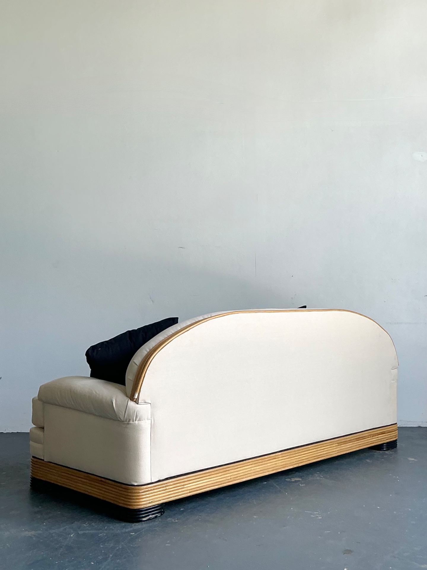 Vintage Stacked Reed Sofa - Top view
