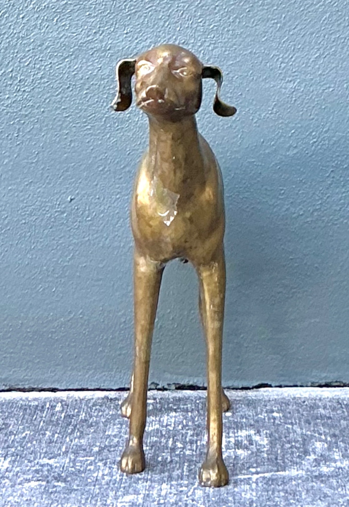 Vintage Monumental Brass Greyhound - Detail view