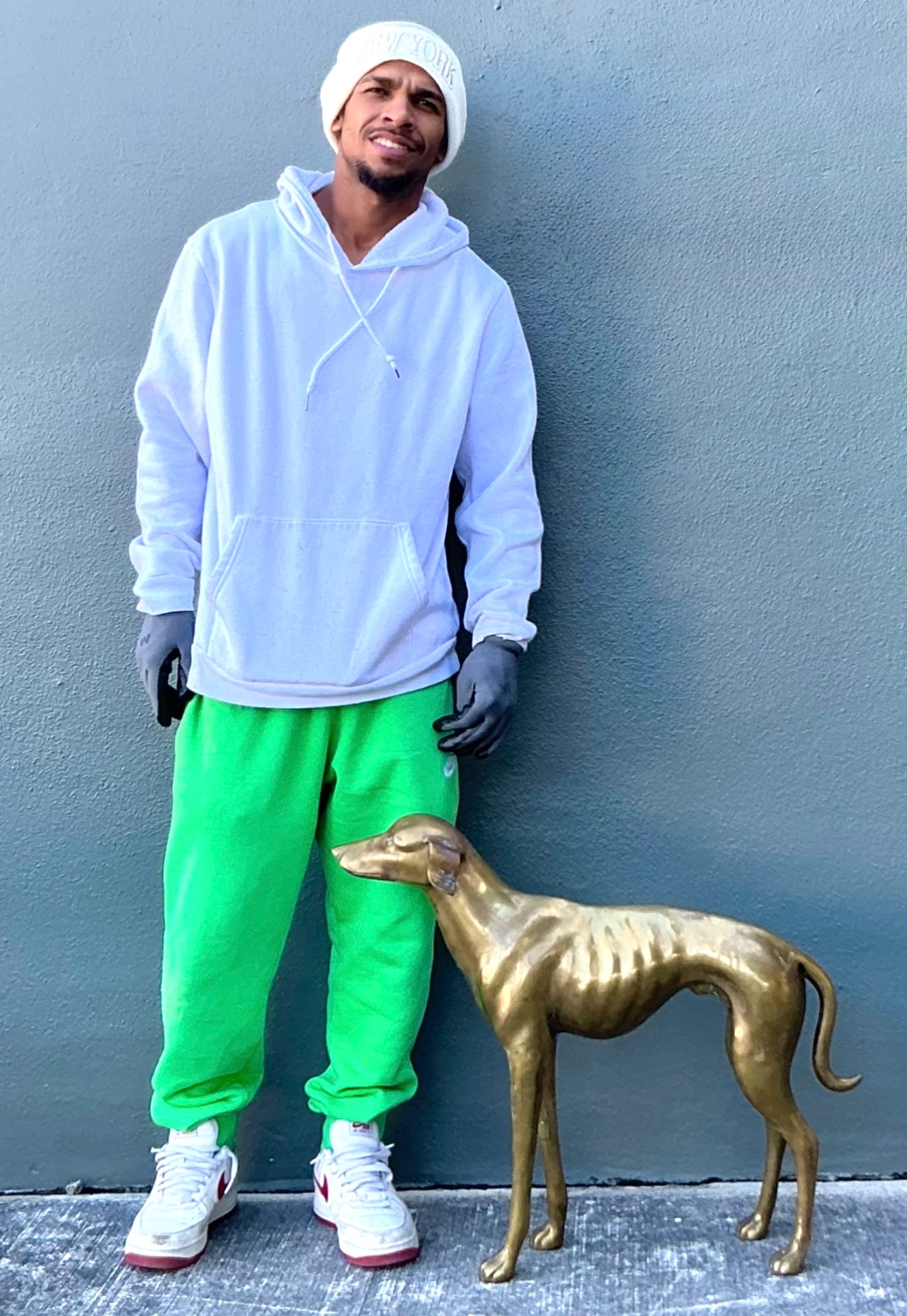 Vintage Monumental Brass Greyhound - Back view