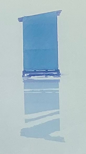Vintage Scott Peterman “Ice Huts” Lithograph On Paper - Side view