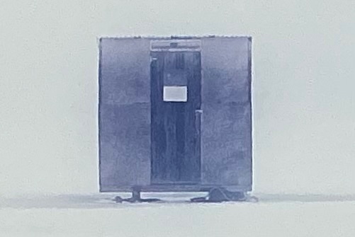 Vintage Scott Peterman Ice Hut Photograph - Side view
