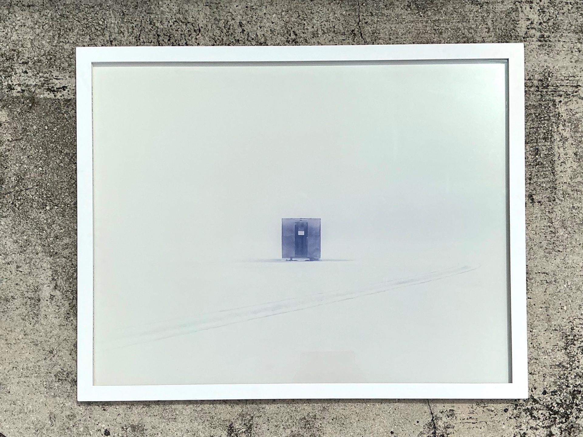 Vintage Scott Peterman Ice Hut Photograph - Back view