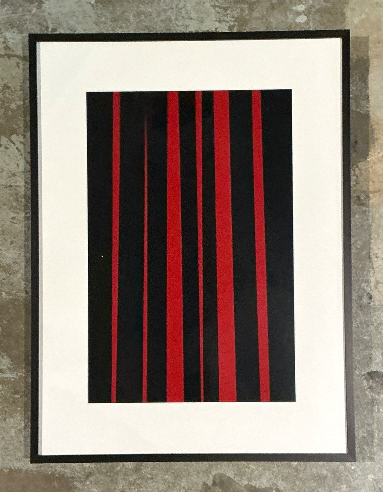Vintage Peter Stephan’s Geometric Abstract Stripe Series On Paper - Back view
