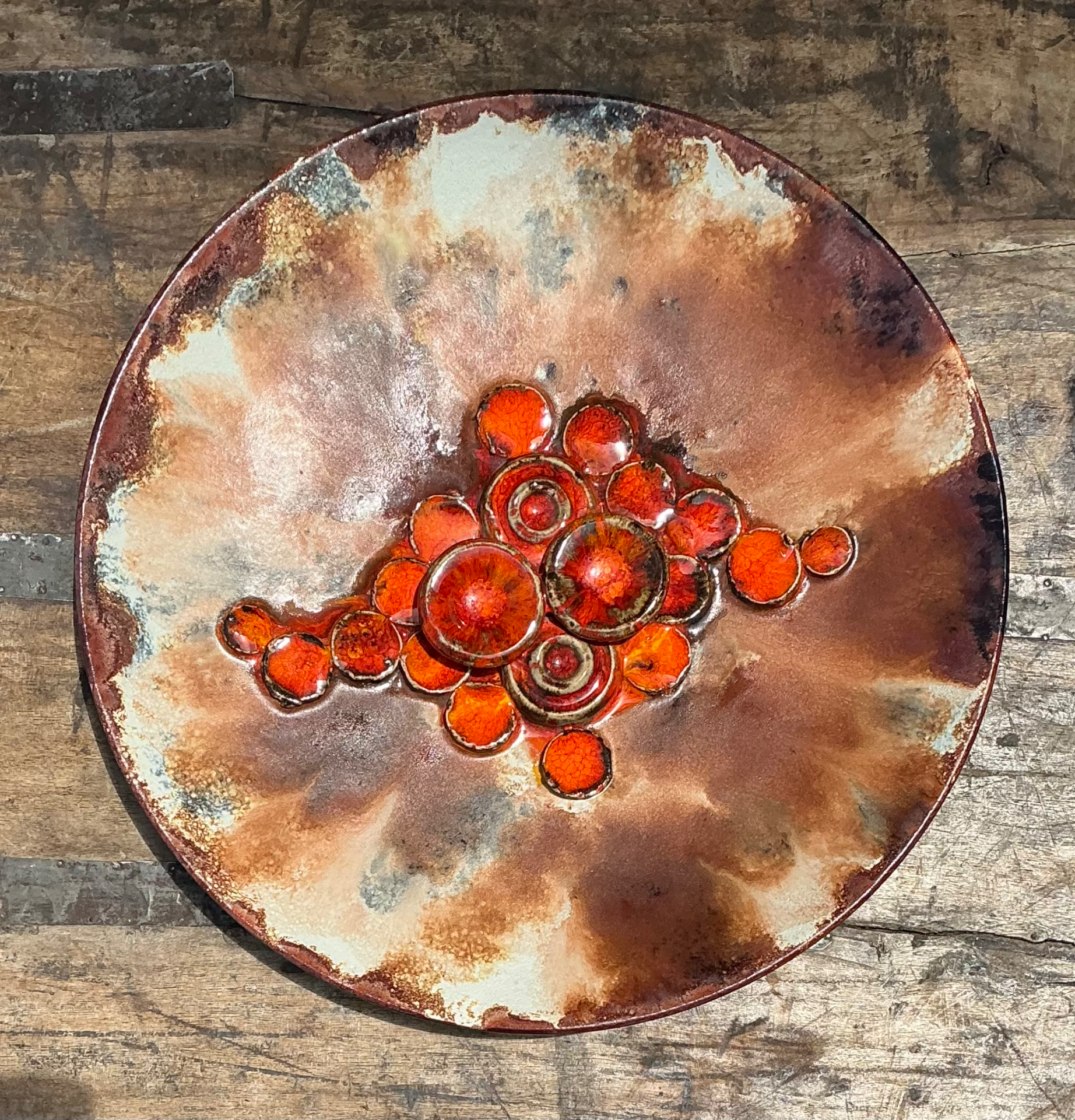 Vintage Danish Ceramic Mid-Century Modern Plate - Top view