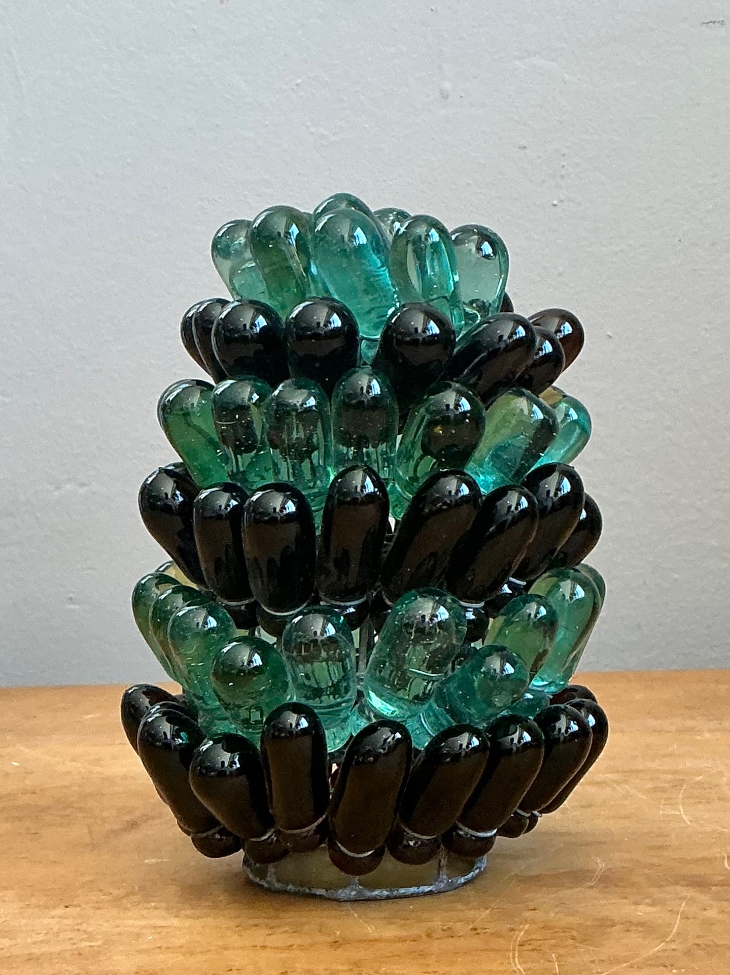 Vintage Italian Glass Pinecone Light Shade - Side view