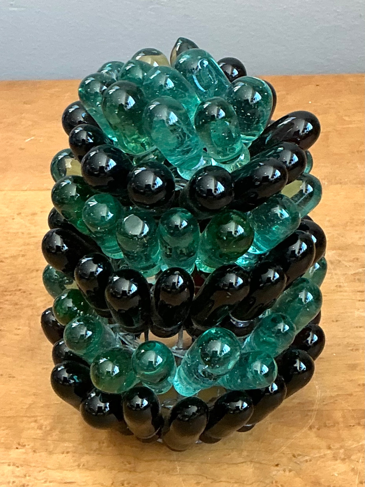 Vintage Italian Glass Pinecone Light Shade - Top view