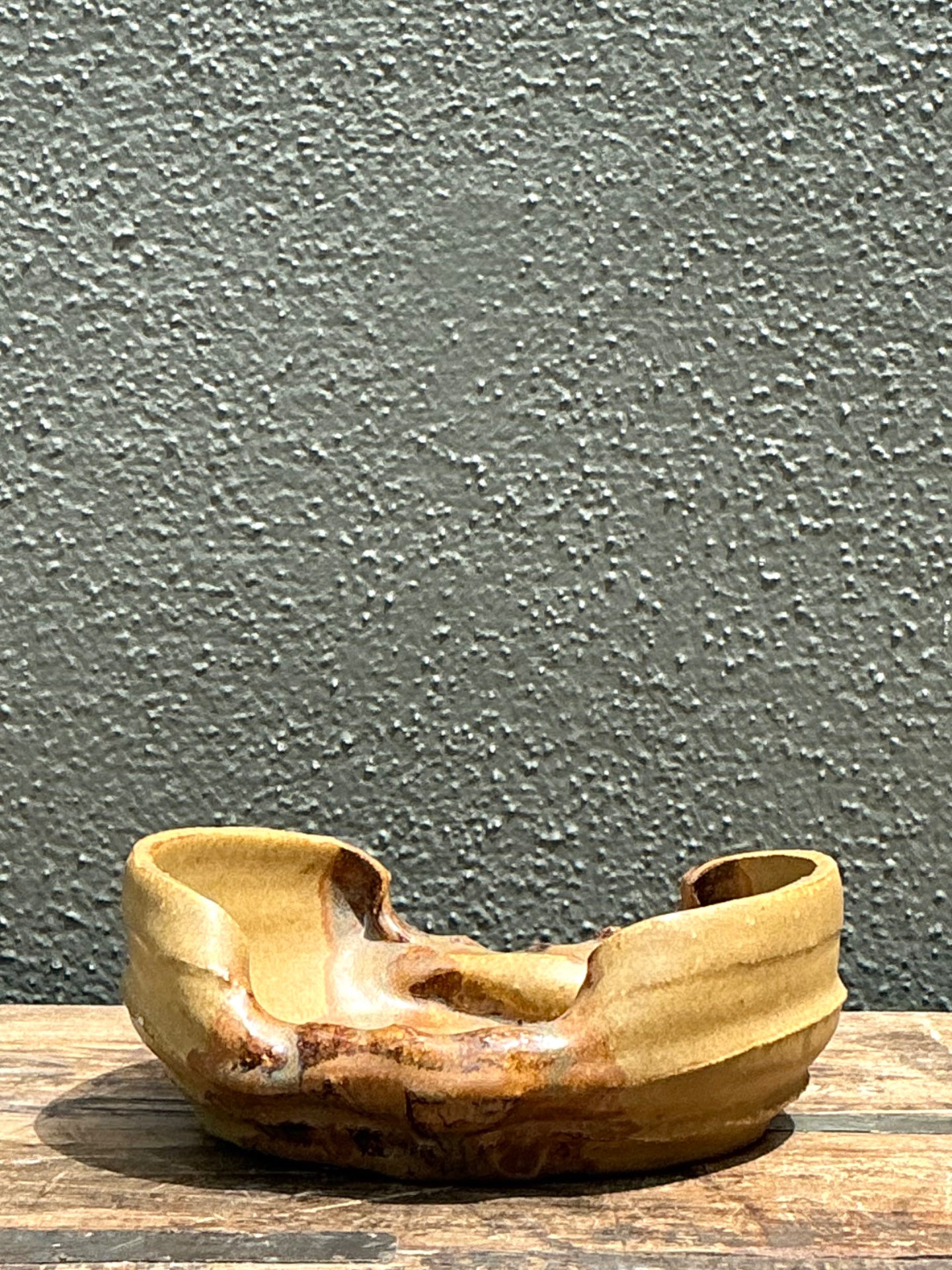 Vintage Abstract Form Ceramic Bowl - Side view