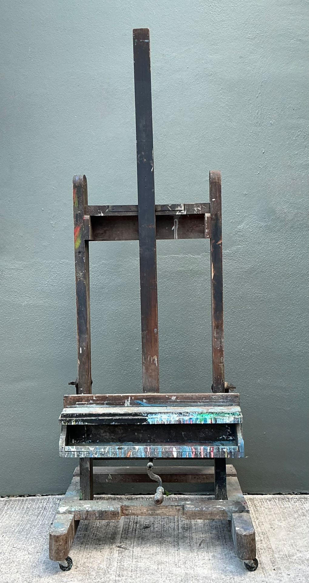 Vintage Rustic Wood Artist Easel - Back view