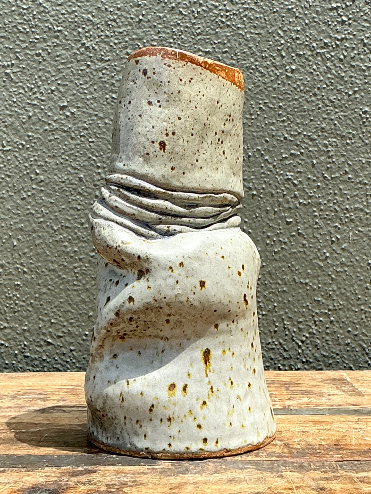 Vintage Abstract Form Ceramic Vase - Detail view