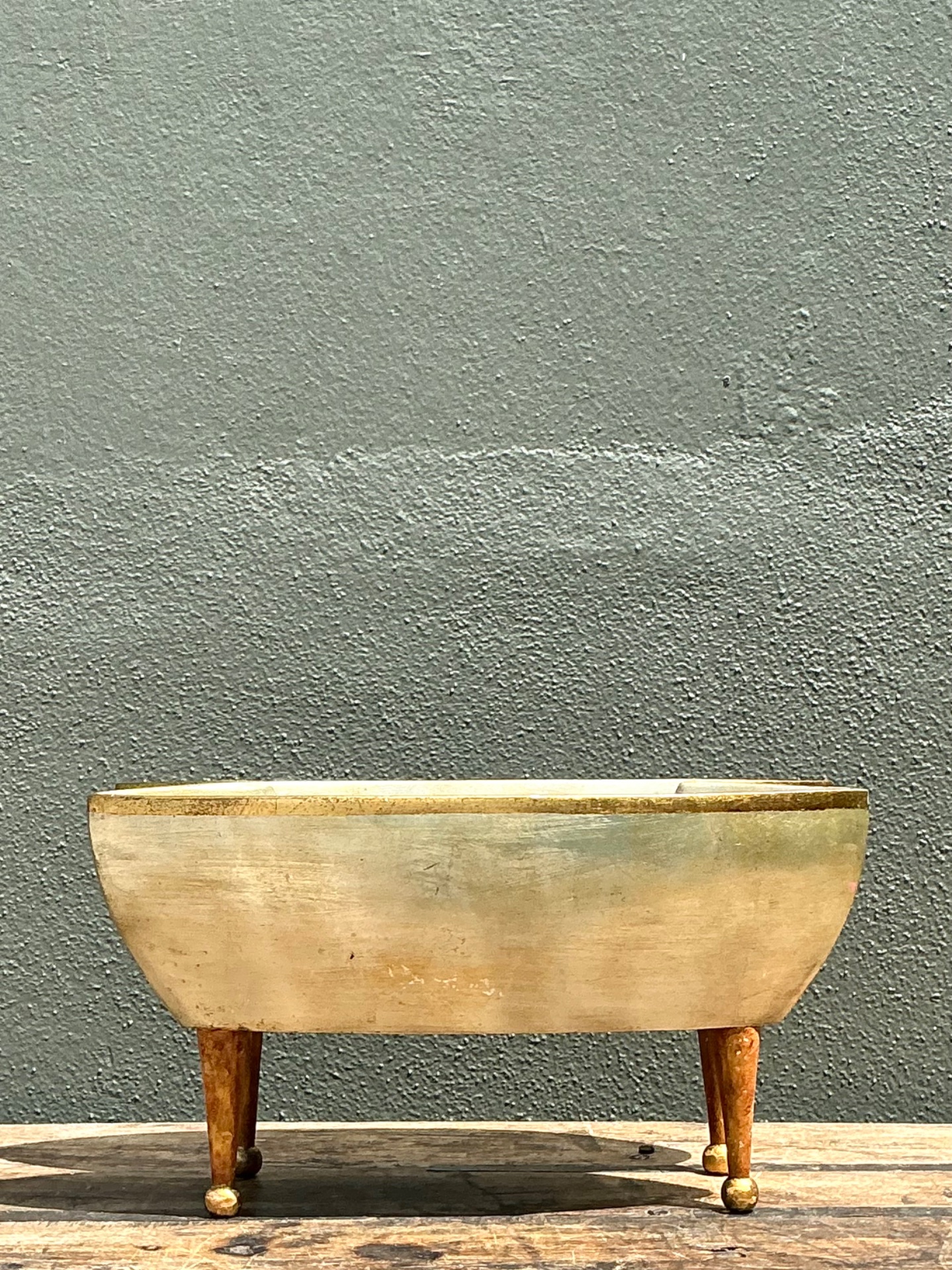 Vintage Footed Decorative Bowl - Back view