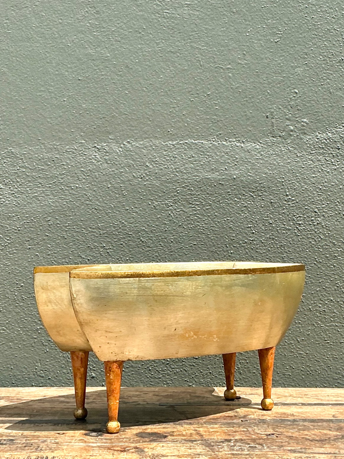 Vintage Footed Decorative Bowl - Top view