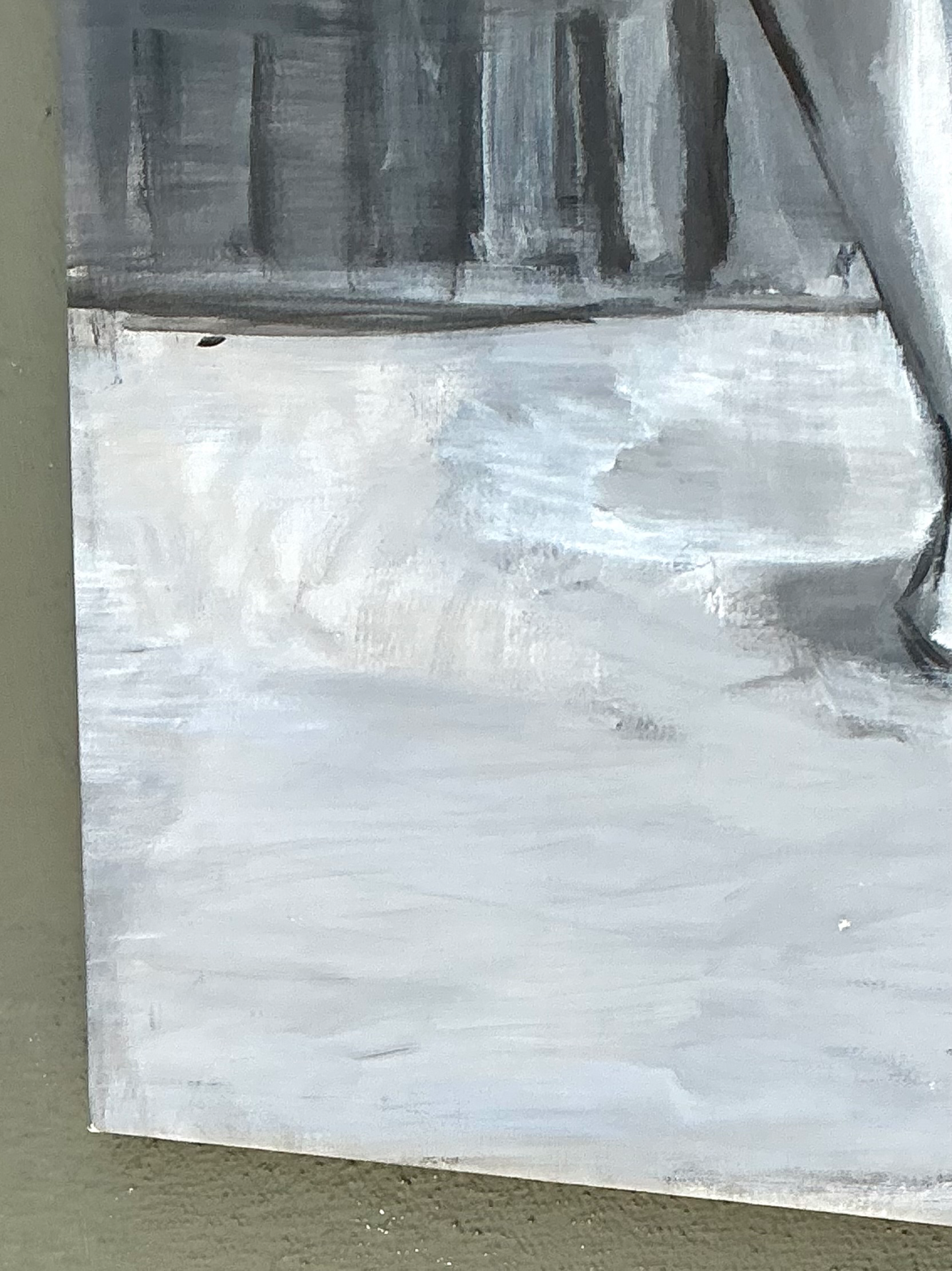 Vintage Black and White Dance Portrait on Canvas - Detail view