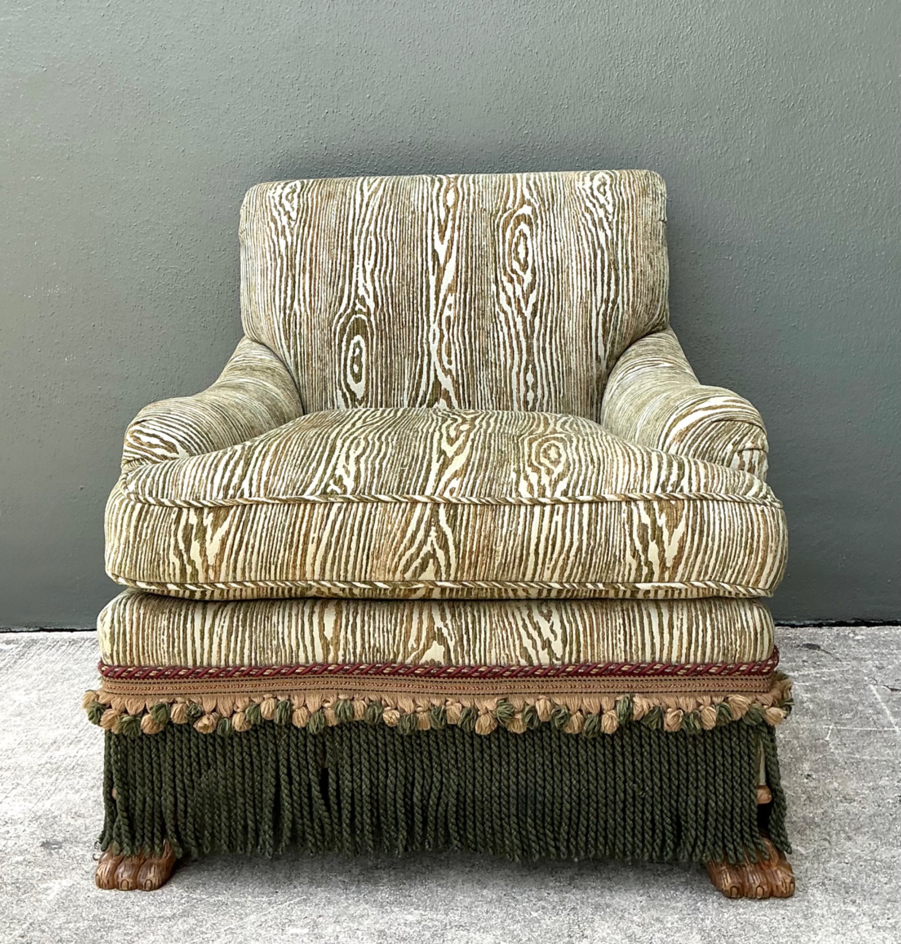 Vintage Lions Paw Lounge Chair - Back view